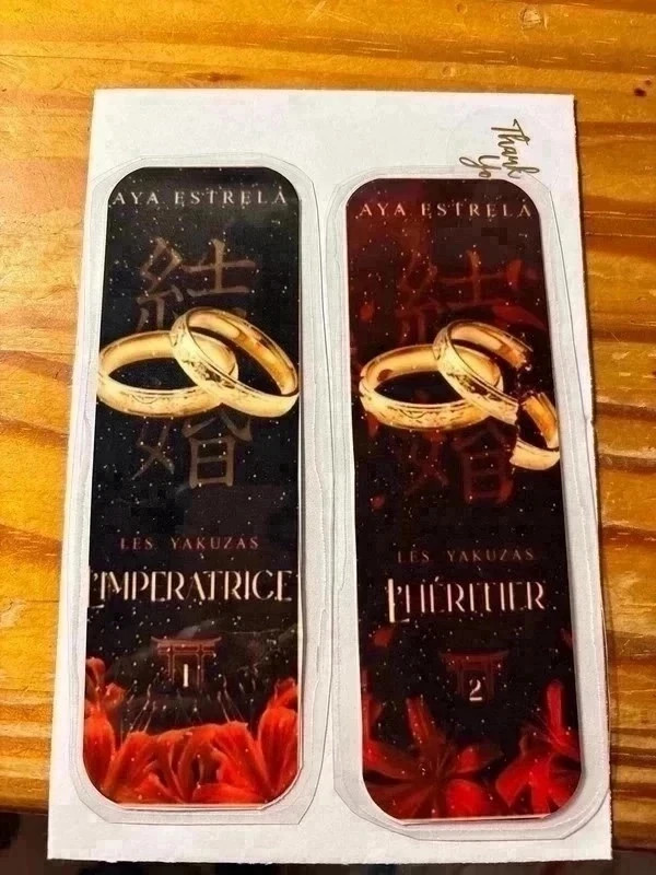 Lots de 2 Marque page Aya estrela - l’impératrice1 & l’héritier2 taille petit fais mains plastifié