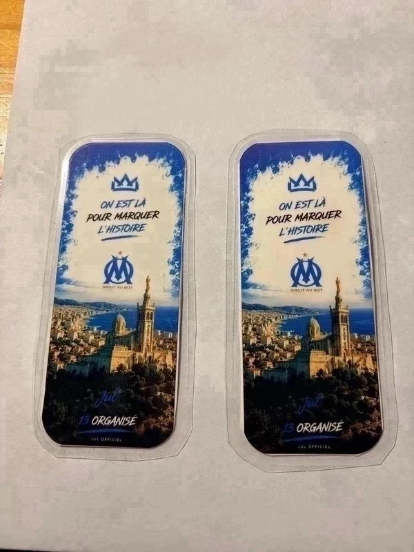 Lots de 2 Marque page jul taille petit fais main – Olympique De Marseille 2