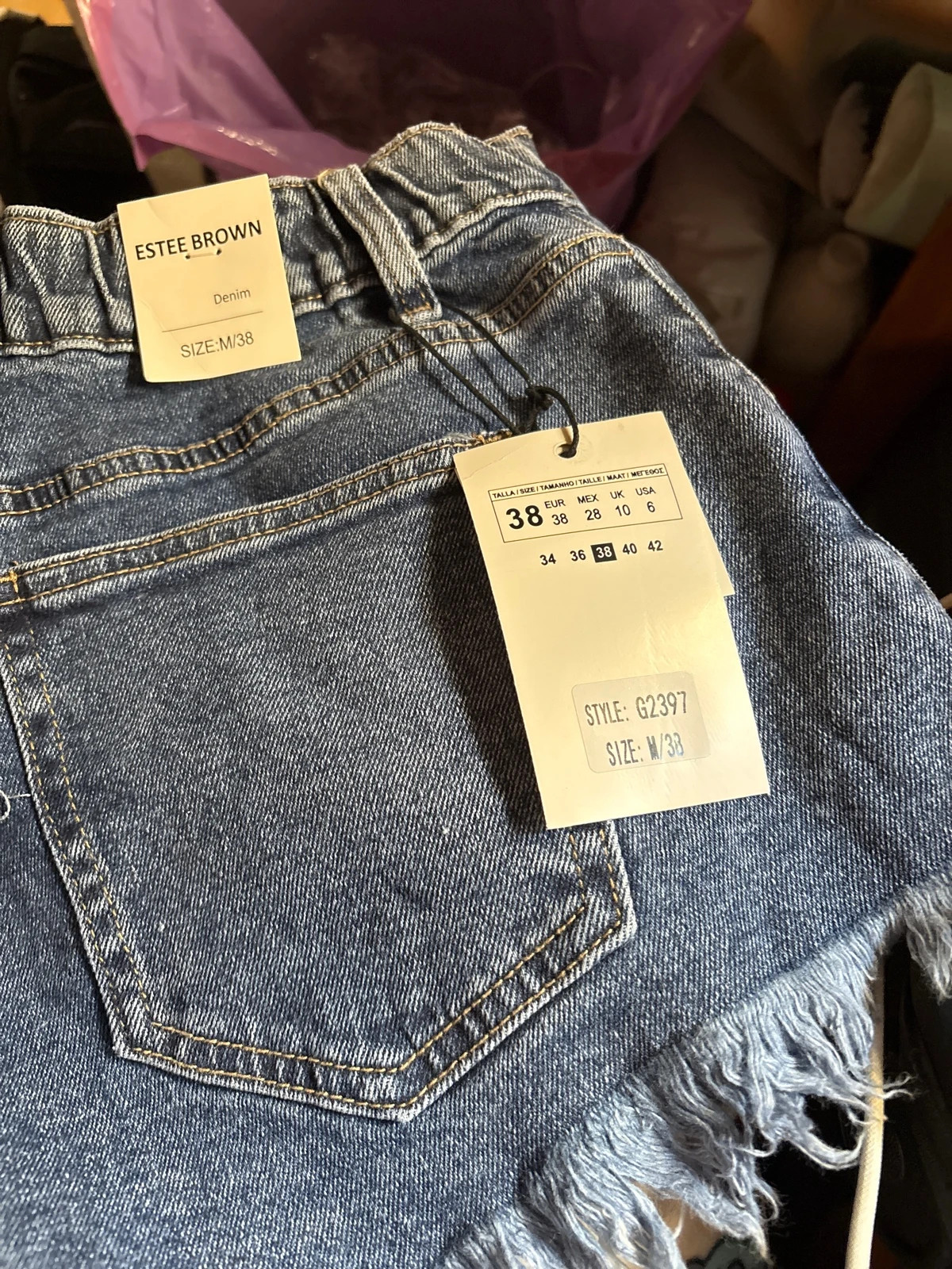 Short bleu été moderne neuf taille M – Estee Brown – taille M / 38 / 10 5
