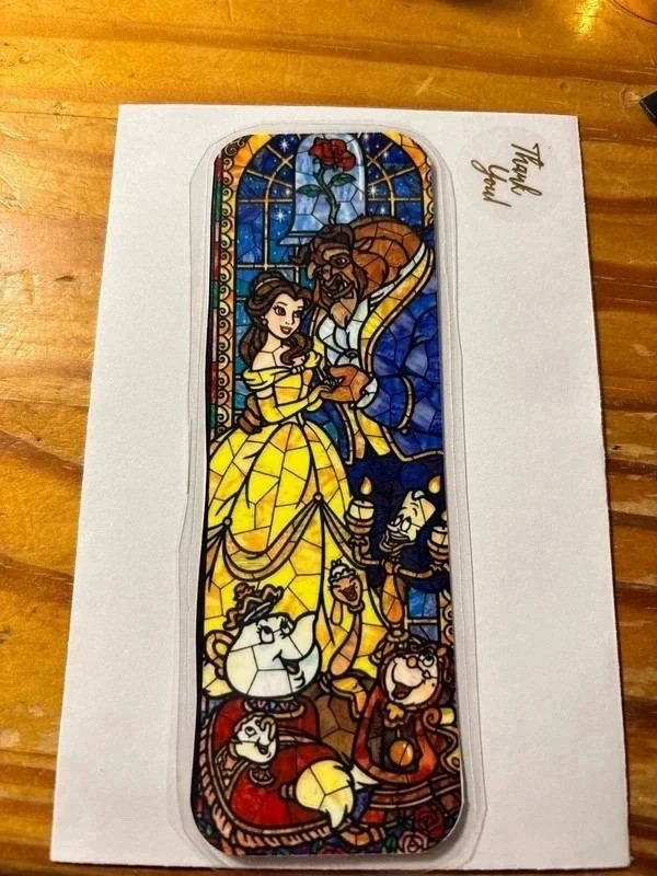 Marque page la belle et la bête Disney taille petit fais main