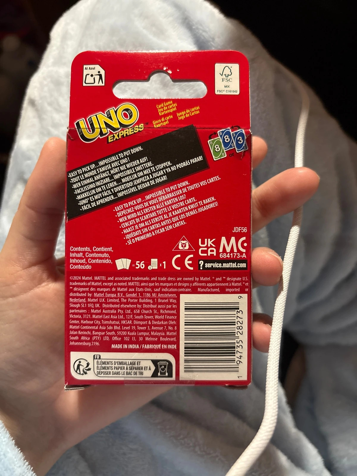 Jeu uno express neuf