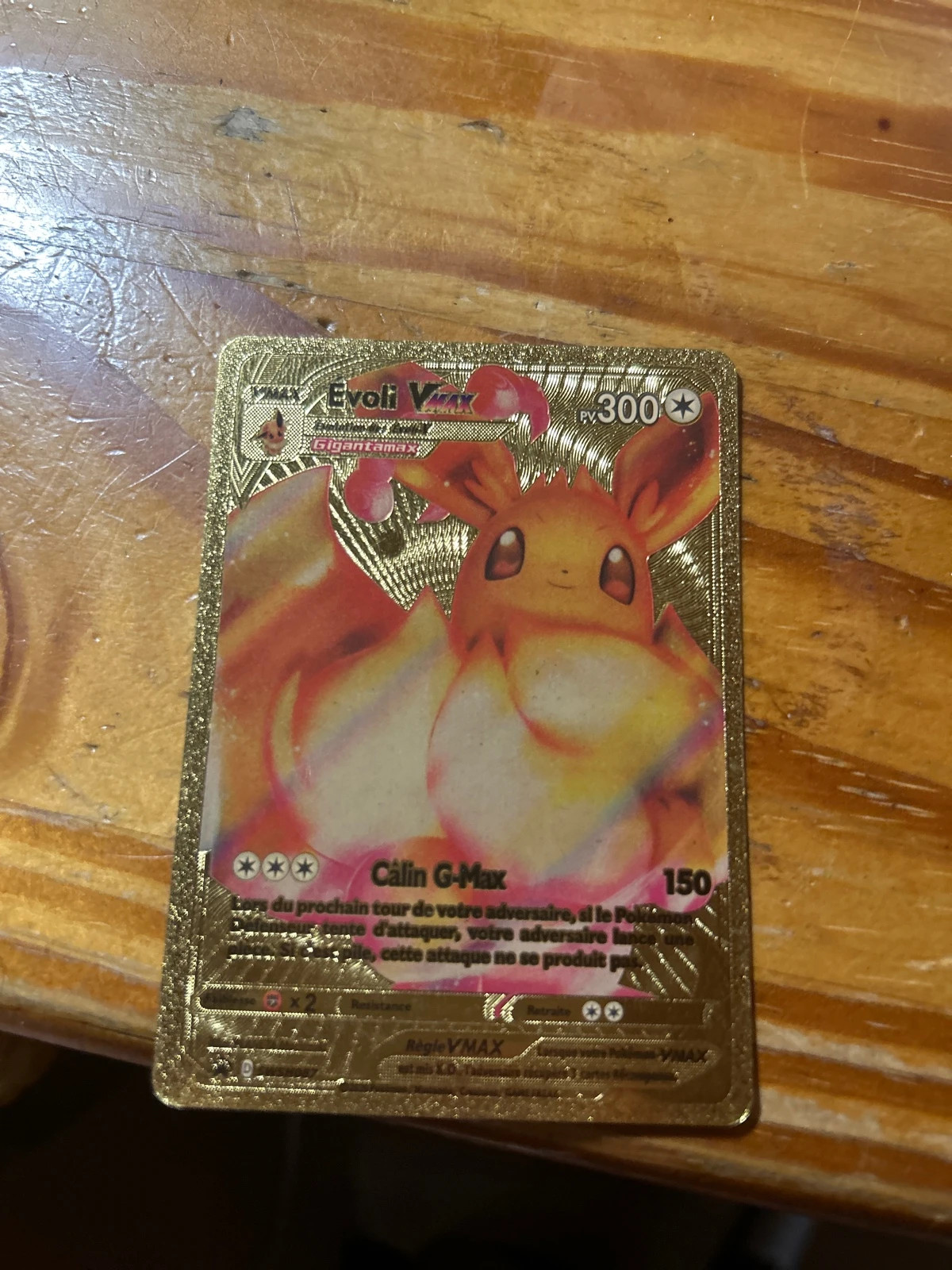 Carte Pokémon evoli dorée neuf