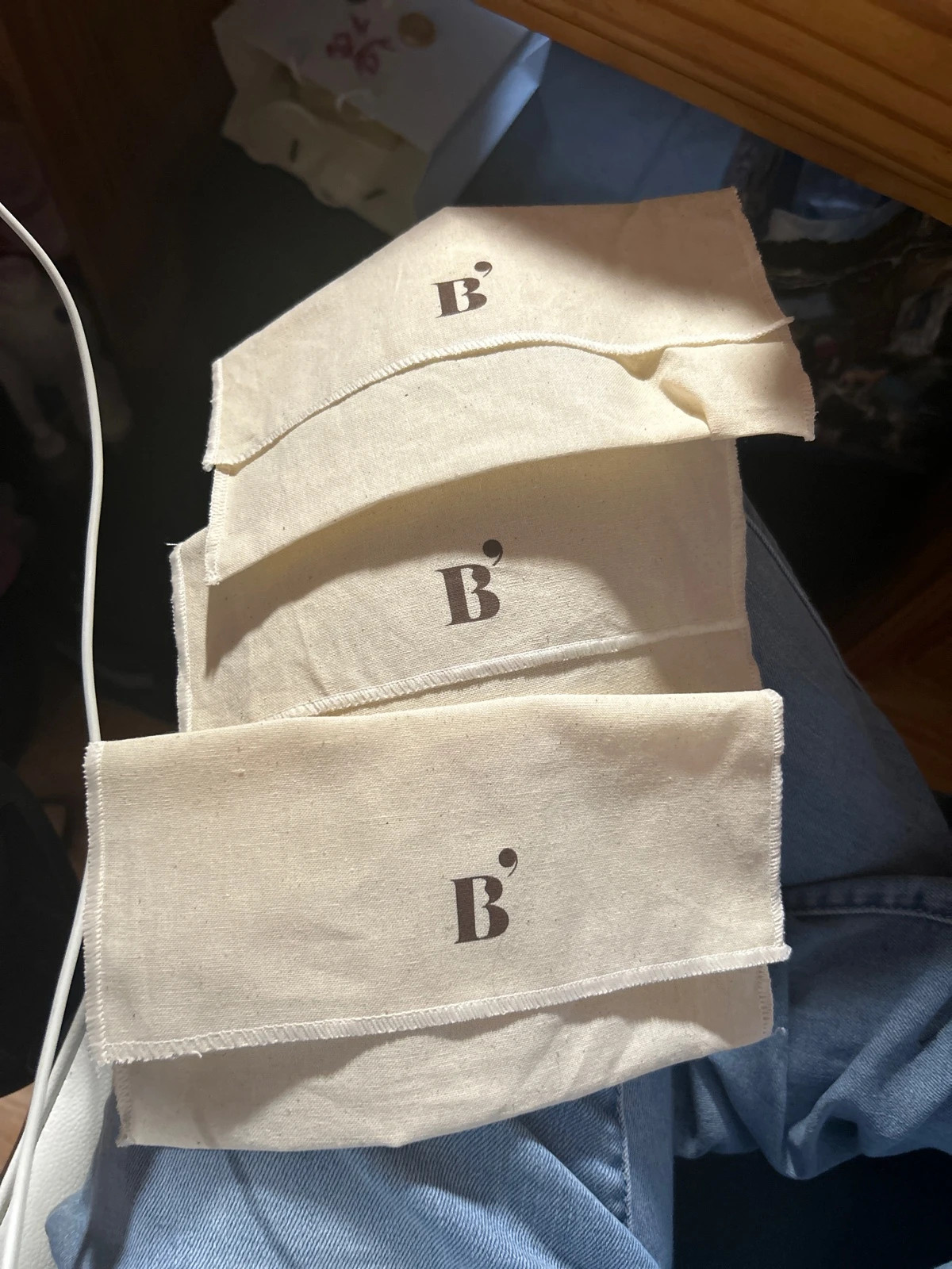 Lots de 3 Trousse en tissu beauty mart’s neuf