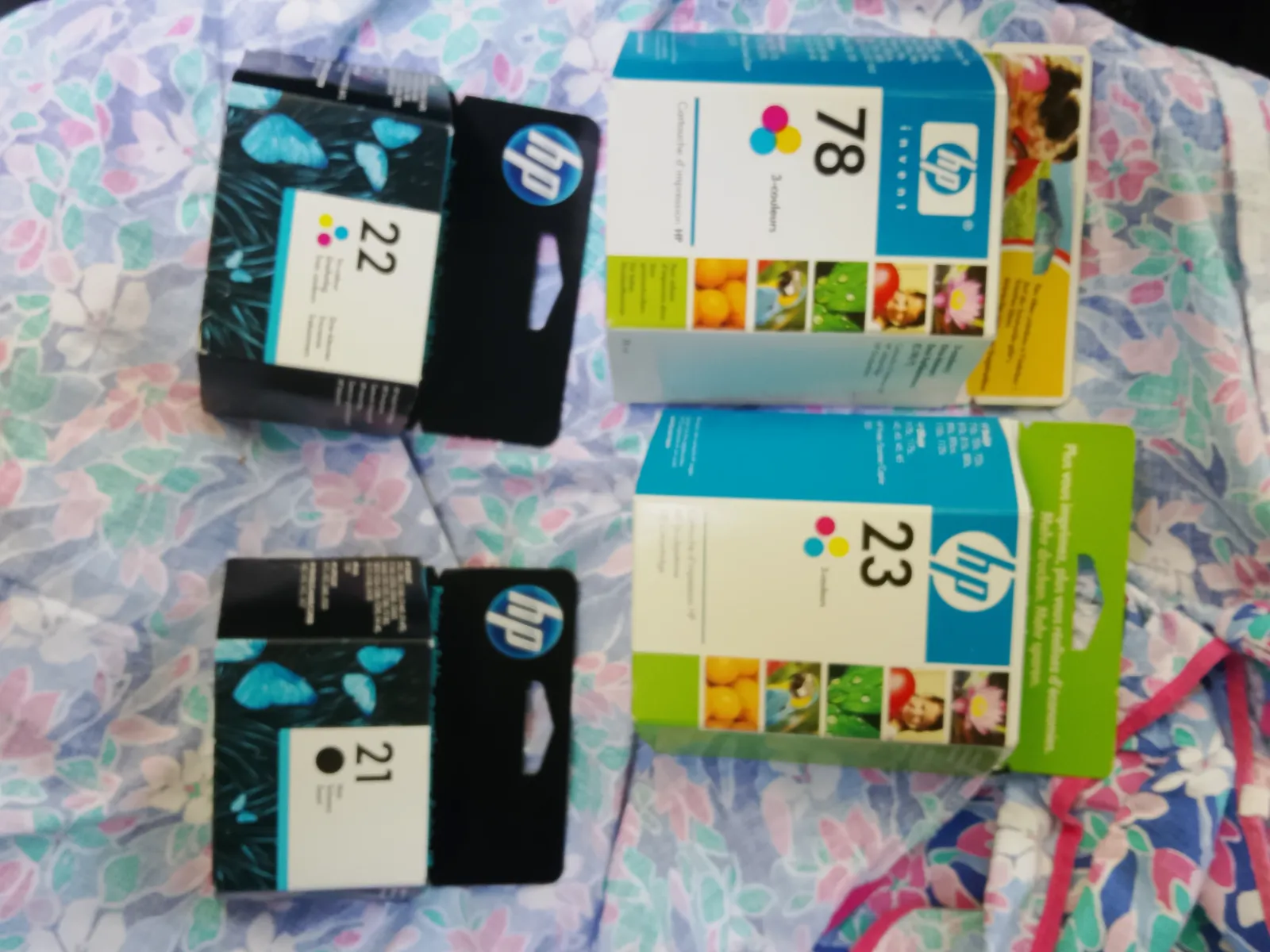 Lot de cartouches d'encre HP 21, 22, 23 et 78 – HP 5
