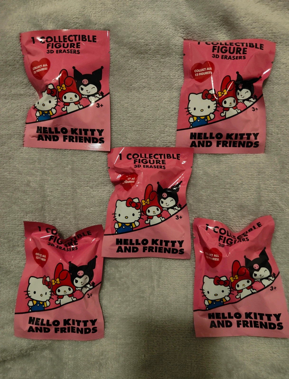 Lot de 5 Figurines en Gommes 3D Hello Kitty et ses amis – Personnages (Sachet surprise) – Hello Kitty – taille 3 ans / 98 cm 2