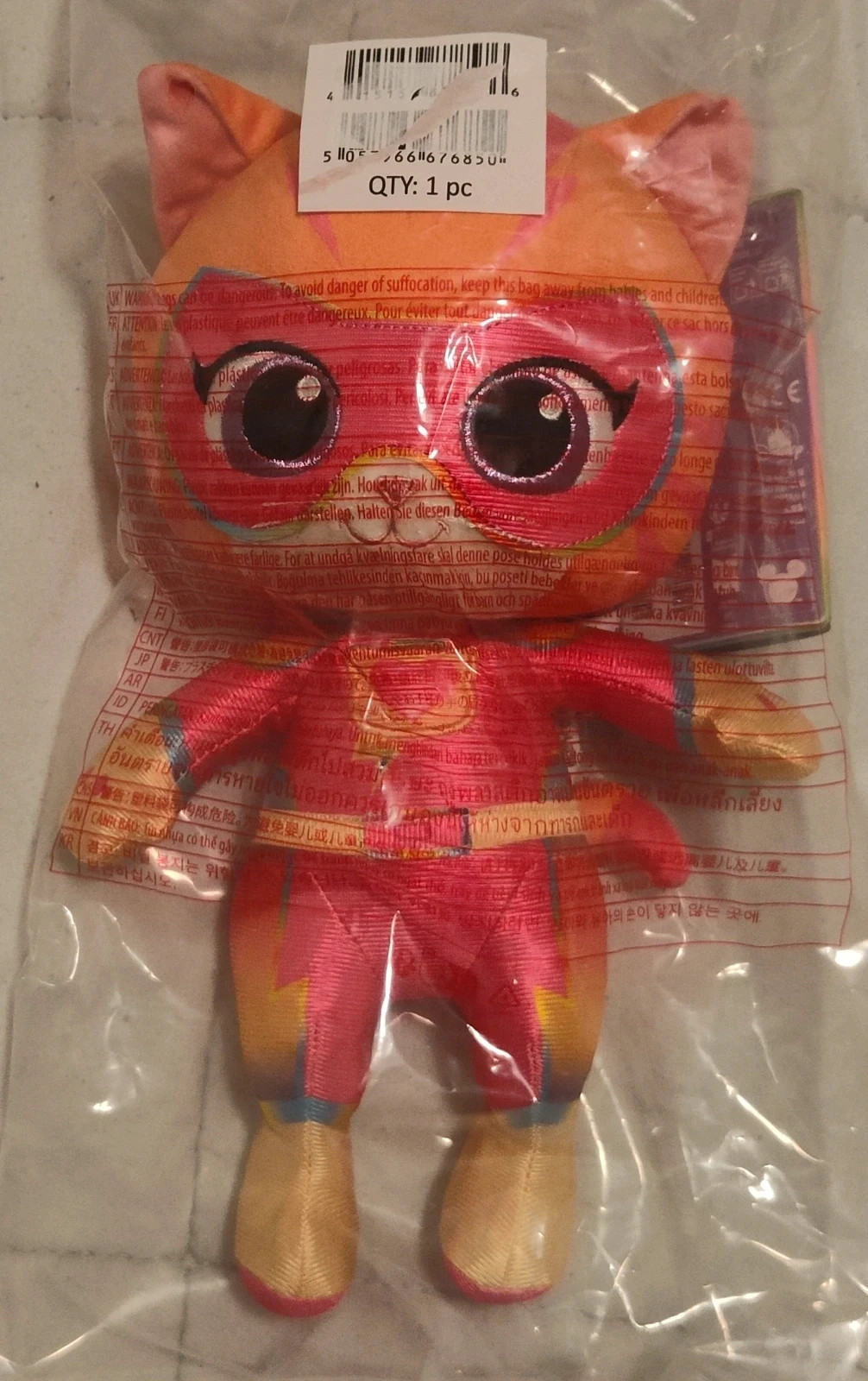 🐱 Peluche Officielle de 25 cm Ginny SuperKitties Disney Junior