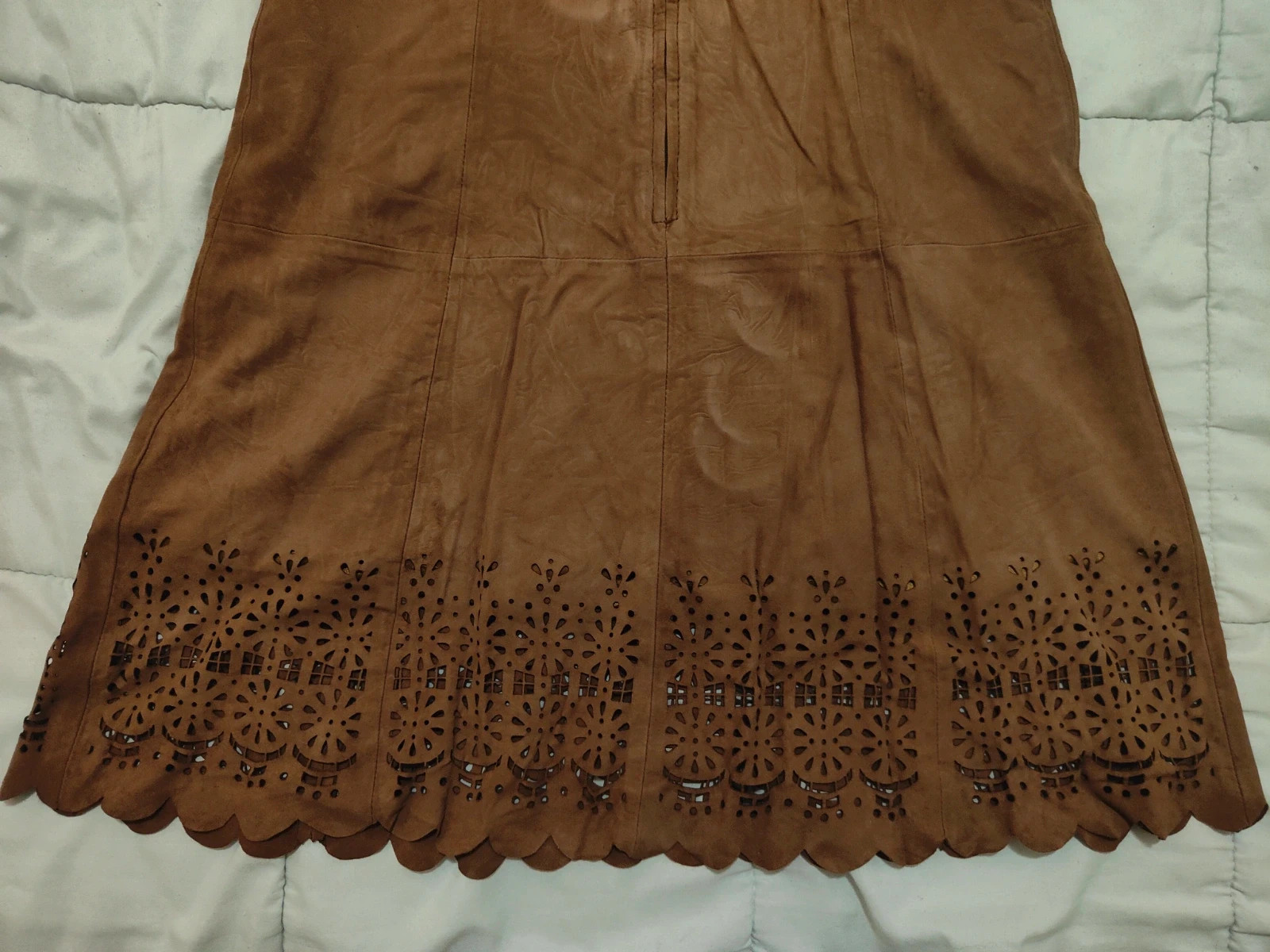 Robe ZAPA camel en cuir chèvre velours 92 cm Taille 38 Fr / It 46 – ZAPA – taille S / 36 / 8 2
