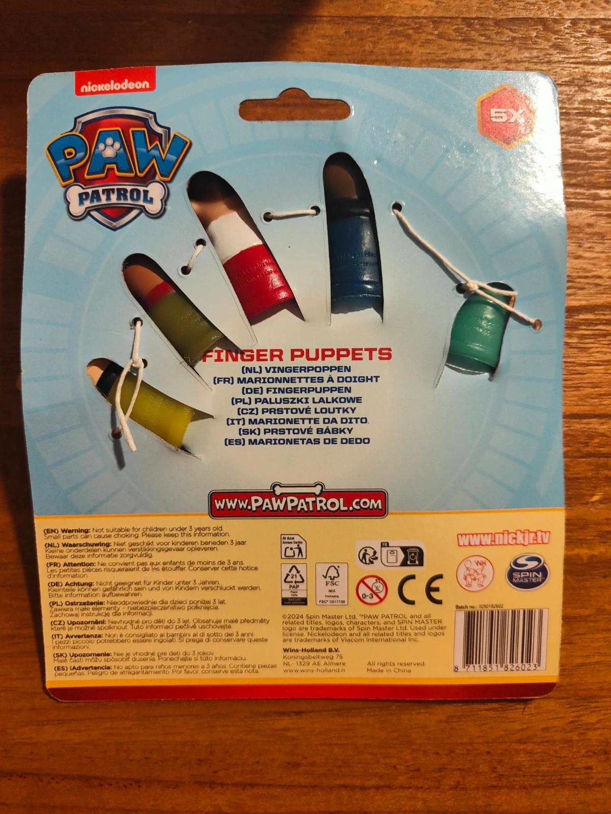 Lot de 10 Marionnettes à Doigt La Pat Patrouille – Nickelodeon – taille 3 ans / 98 cm 5