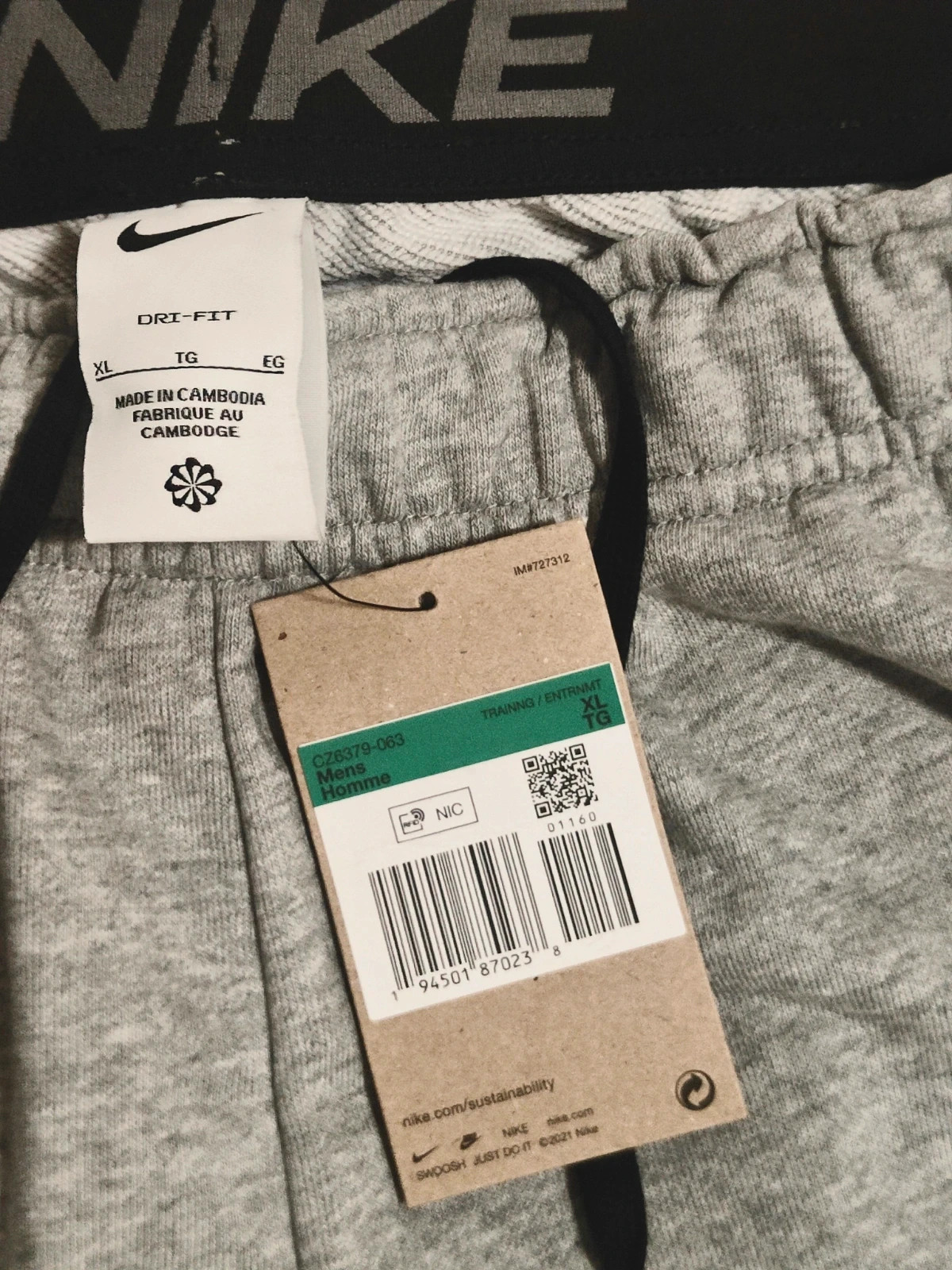 Pantalon de jogging Nike Dri-FIT Gris XL – Nike – taille XL 2