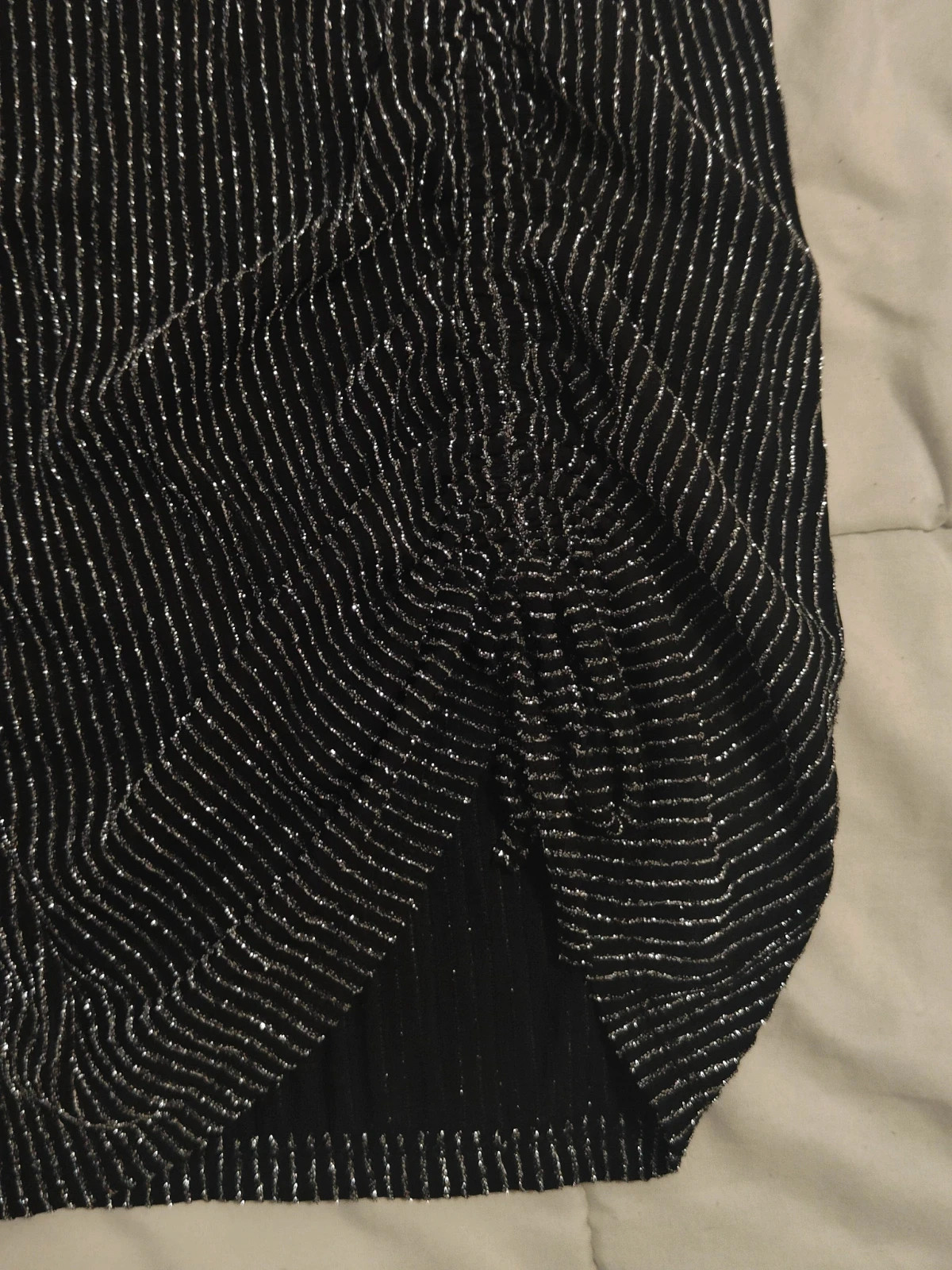 Jupe courte 42cm noire et argentée Pimkie M – Pimkie – taille M / 38 / 10 2