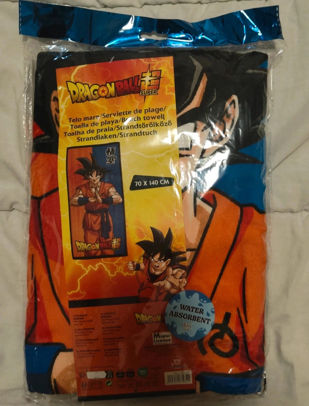 Serviette de bain/plage Dragon Ball Super (Goku) Neuve 70x140 cm