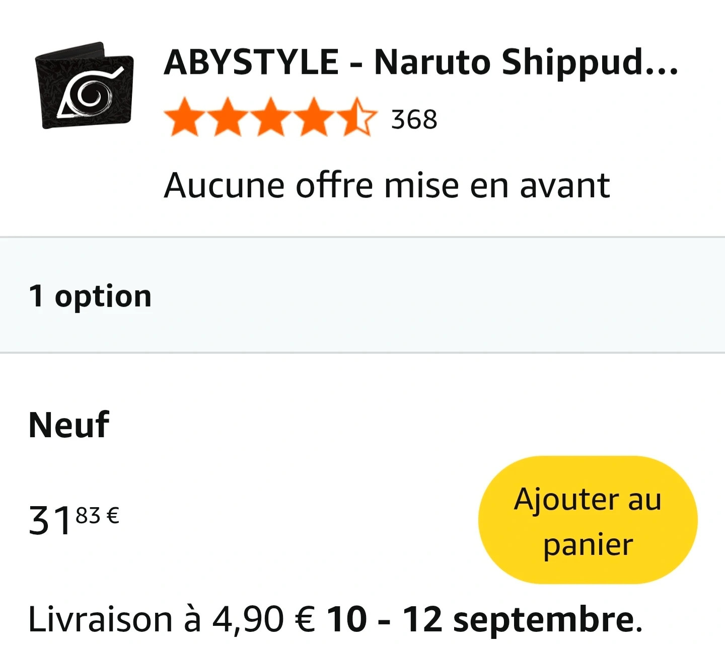 Portefeuille Naruto Shippuden ABYstyle – Naruto 5
