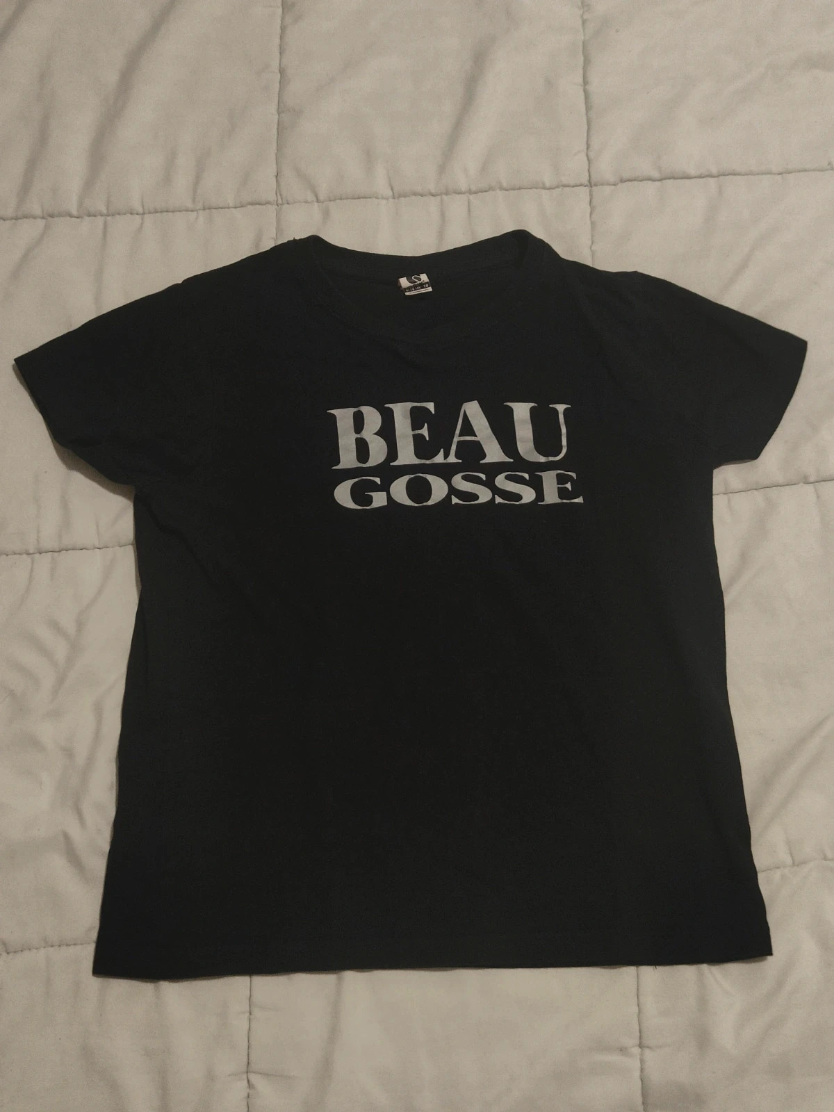 T-shirt noir en coton "Beau Gosse" Taille 9/10 ans