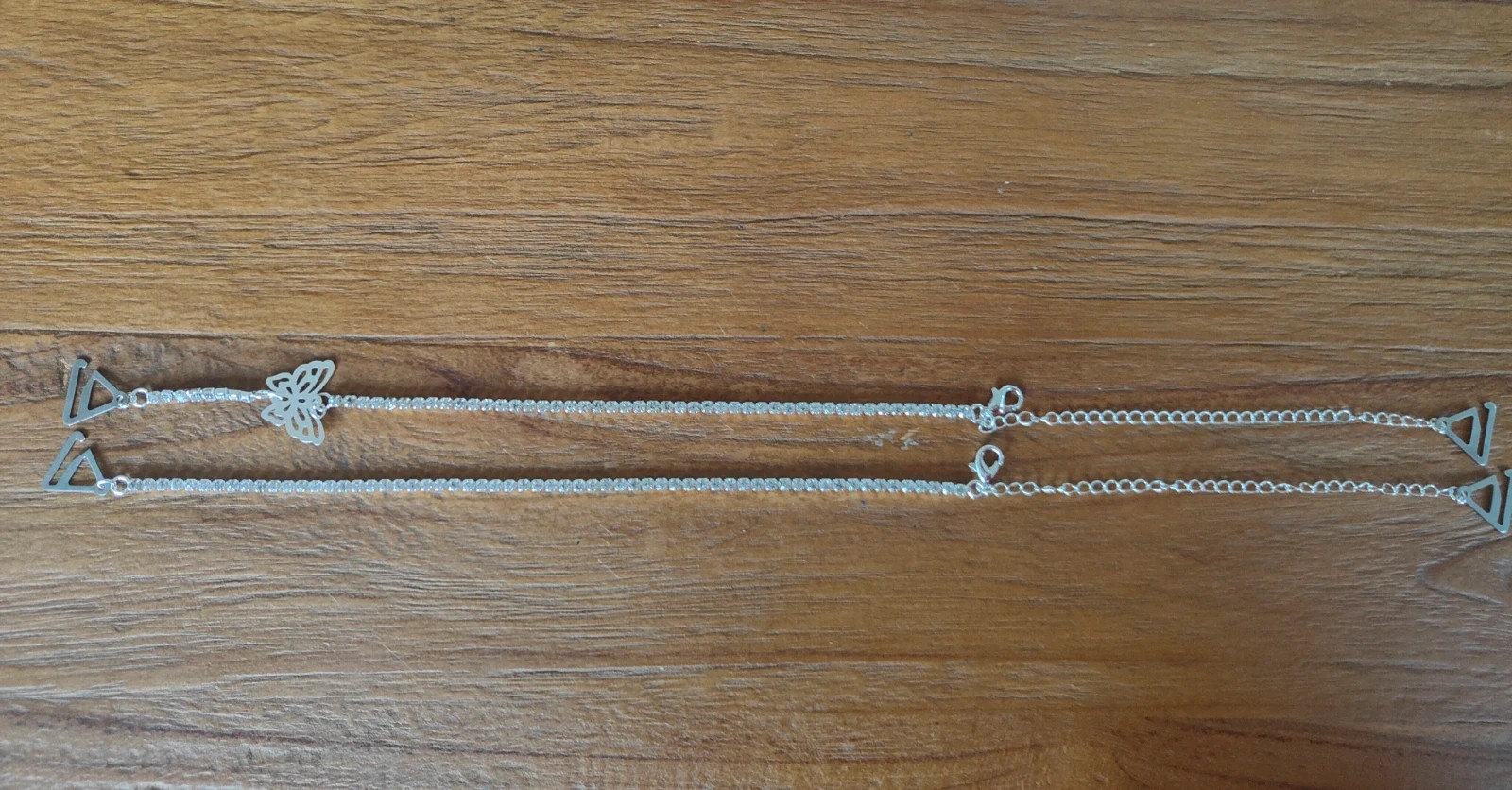 Paire neuve de bretelles bijoux pour soutien-gorge Strass & Papillon Réglables