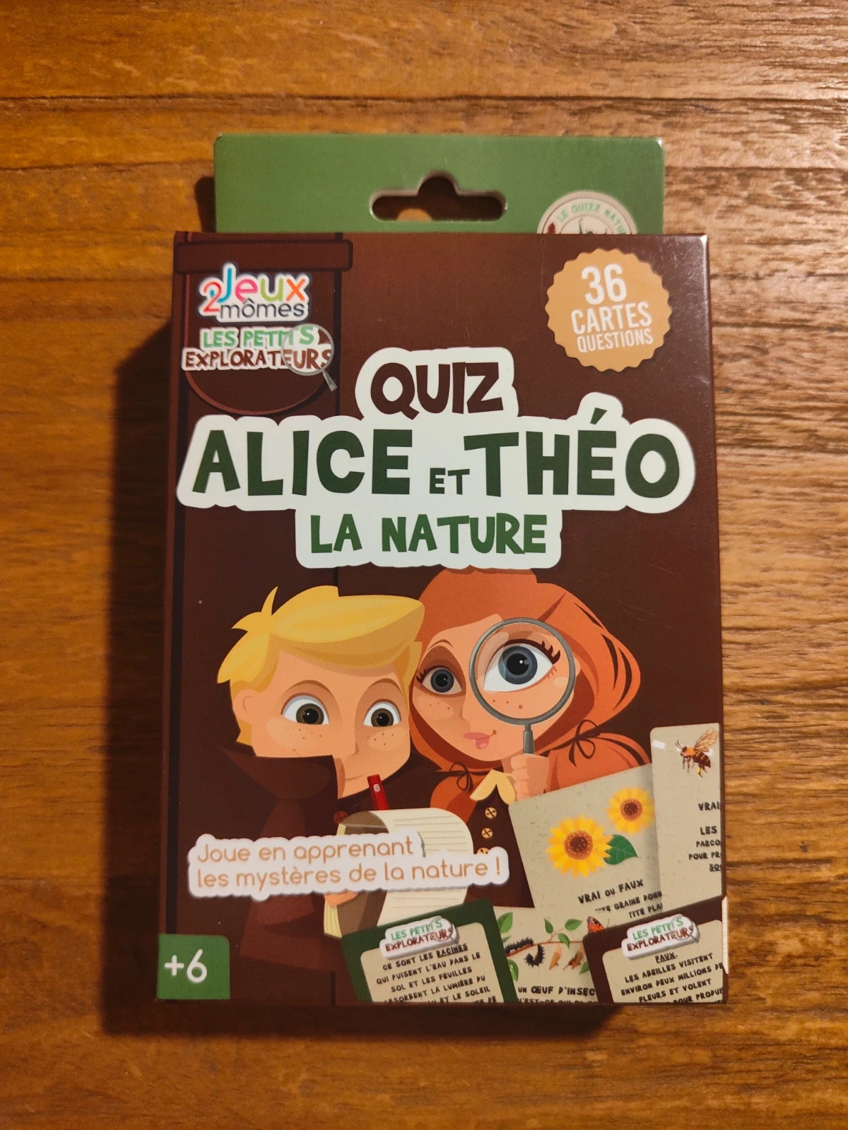 Jeu de cartes Quiz Alice et Théo La Nature Jeux Mômes Neuf