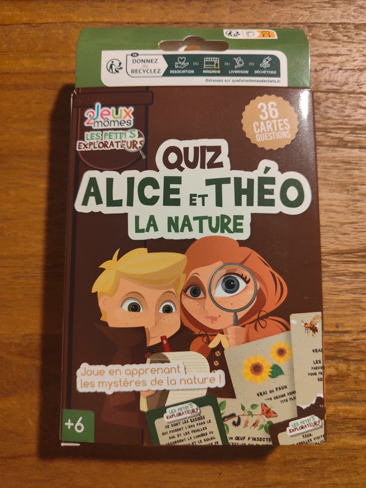 Jeu de cartes Quiz Alice et Théo La Nature Jeux Mômes Neuf – CMP – taille 6 ans / 116 cm 2