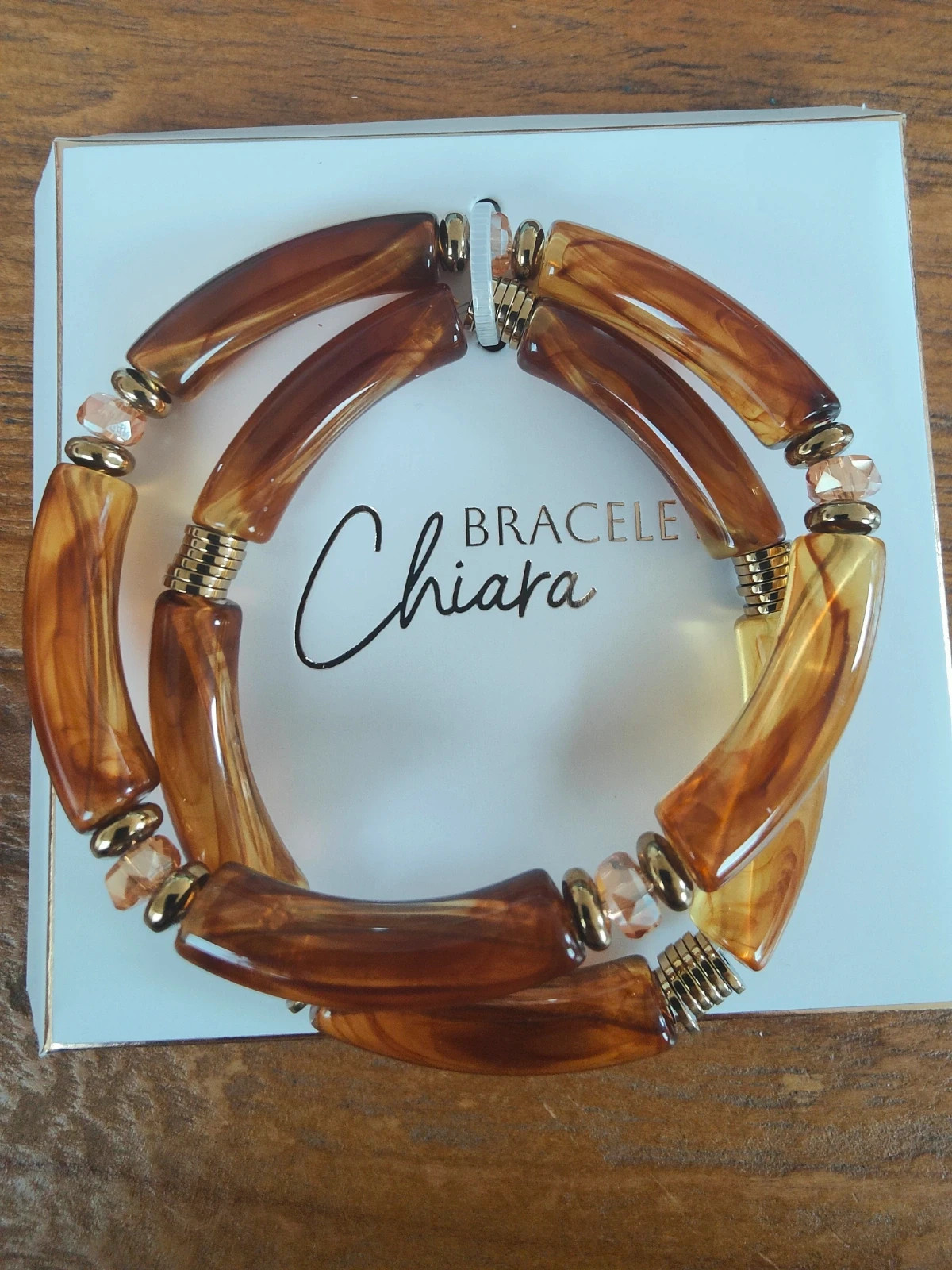 Lot de 2 bracelets résine Chiara marron – Chiara 2