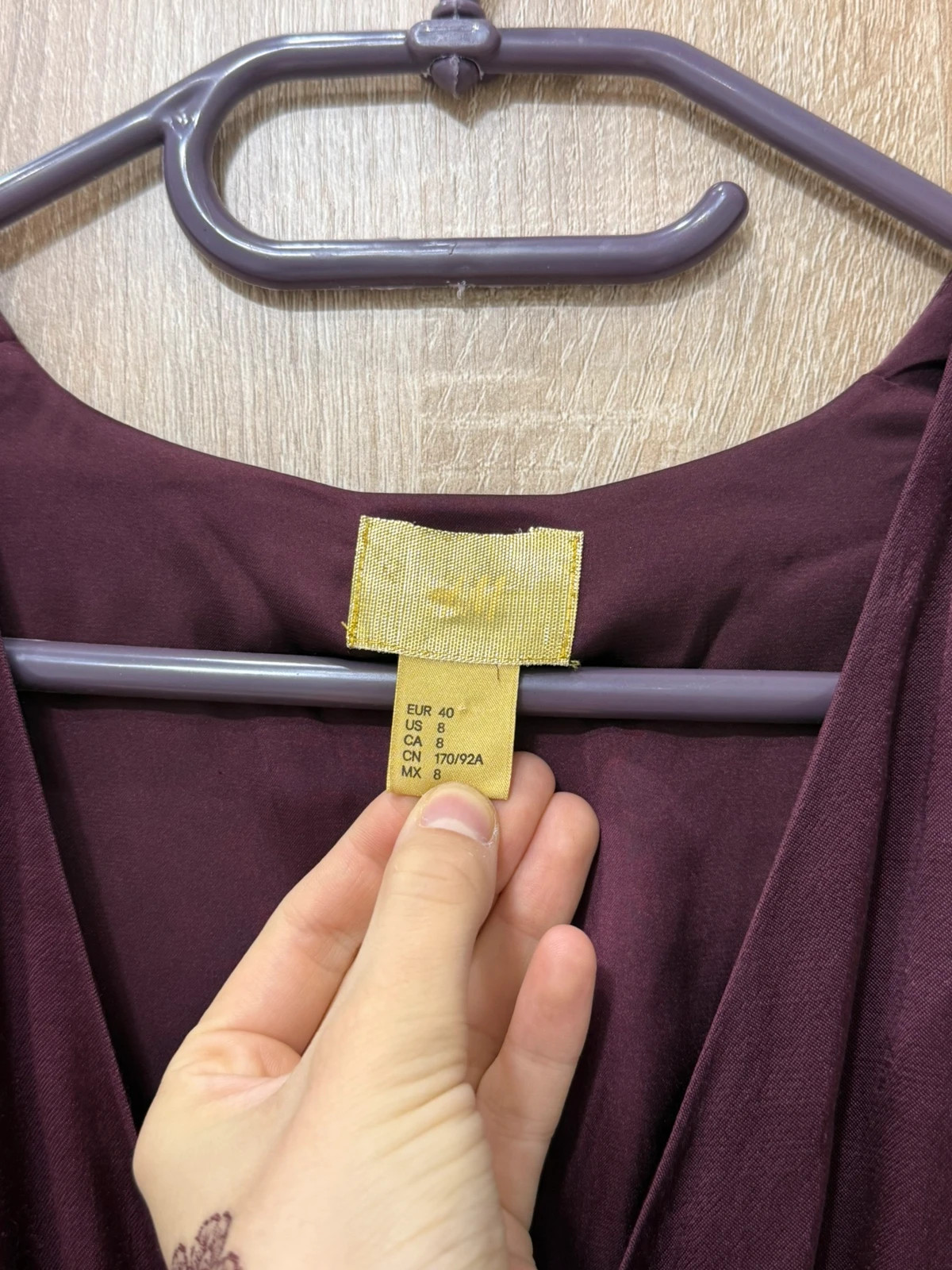 Elegantes bordeauxrotes Kleid – H&M – taille L / 40 / 12 3