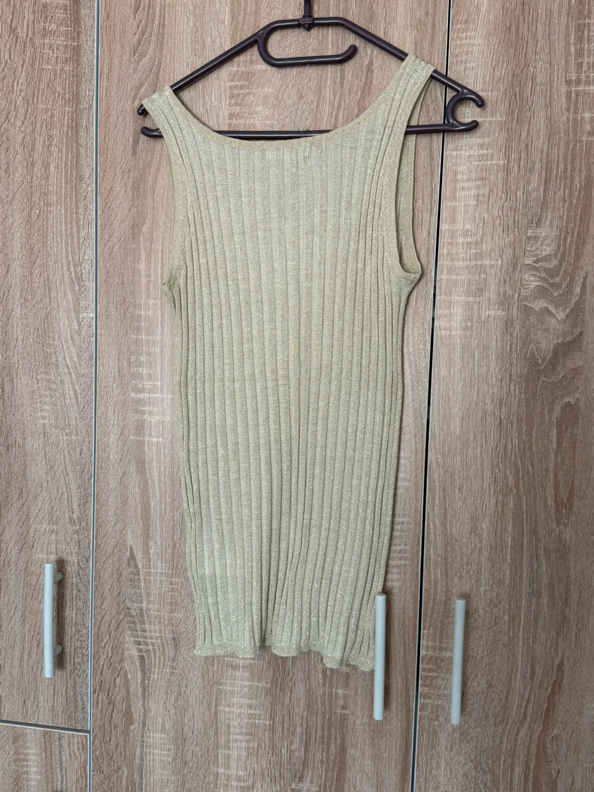 Nice & Chic goldfarbenes Glitzer Stricktop – Nice & Chic – taille M / 38 / 10 3