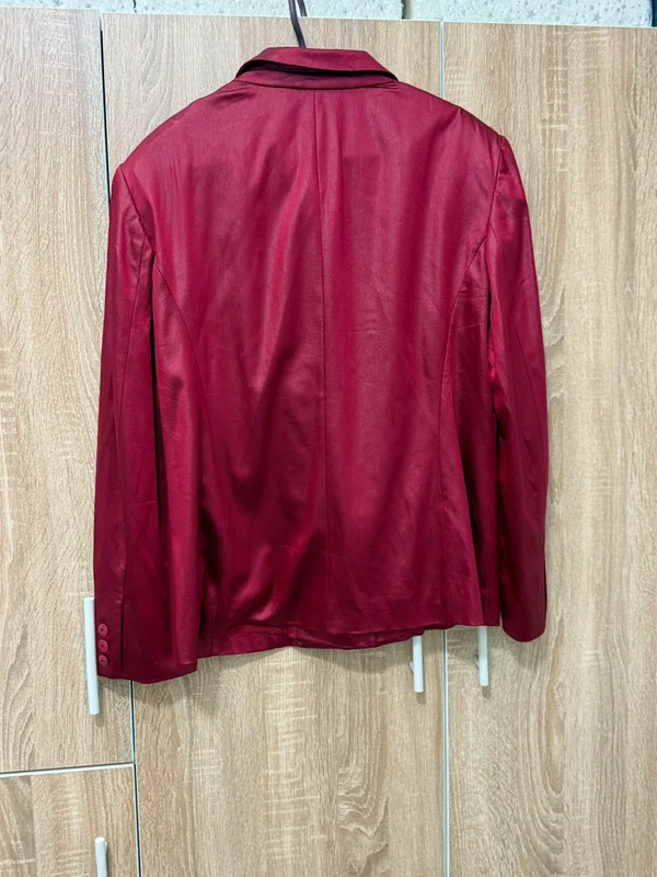 Bordeaux glänzender Damenblazer – taille L / 40 / 12 5