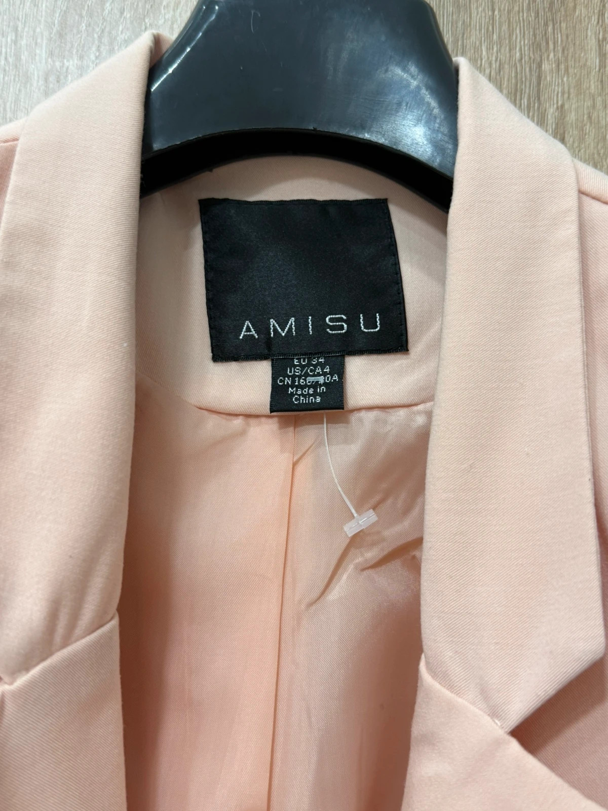 Blazer rosa mit Paillettenärmeln – Amisu – taille XS / 34 / 6 4