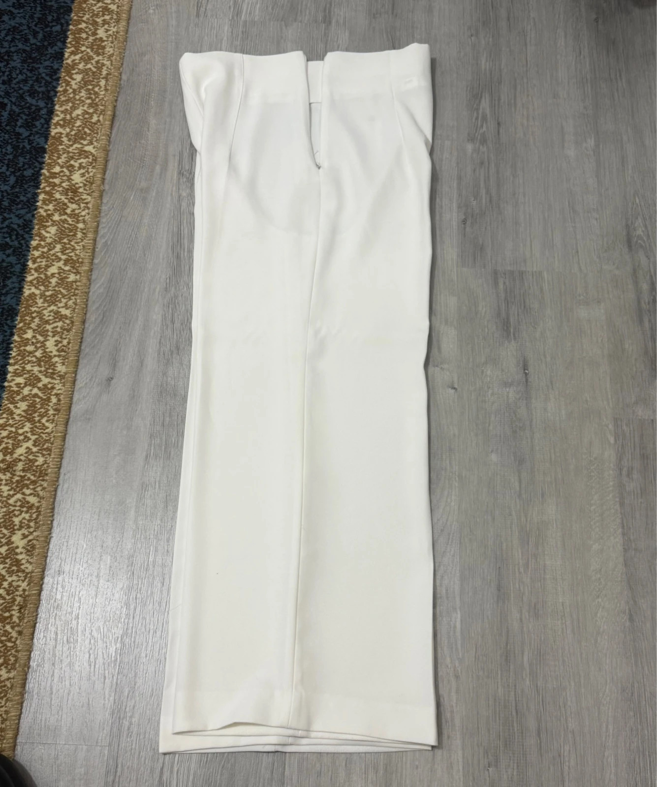 weiße Wide Leg Stoffhose High Waist – Zara – taille S / 36 / 8 4