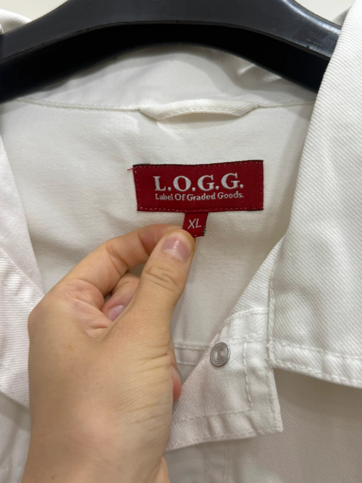 Weiße L.O.G.G. Jeansjacke – L.O.G.G. – taille XL / 42 / 14 5