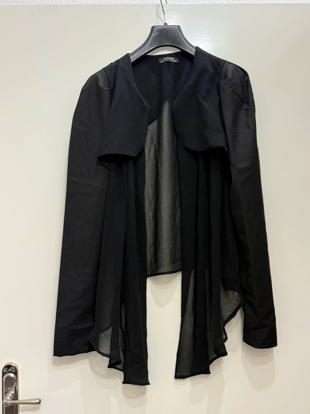 schwarze Chiffon Jacke