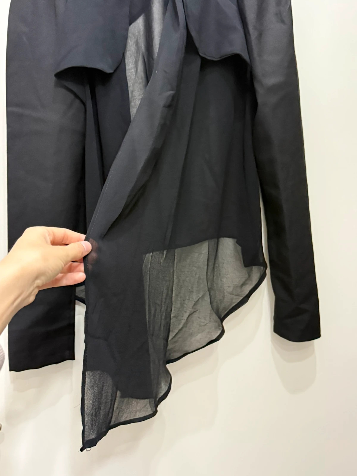 schwarze Chiffon Jacke – Topshop – taille L / 40 / 12 4