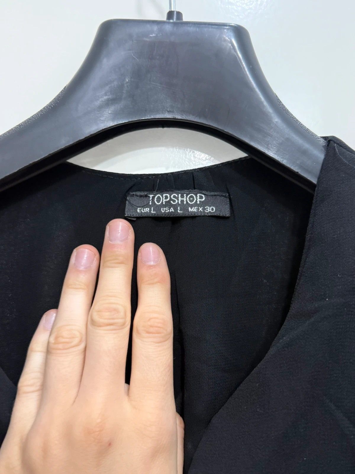 schwarze Chiffon Jacke – Topshop – taille L / 40 / 12 5