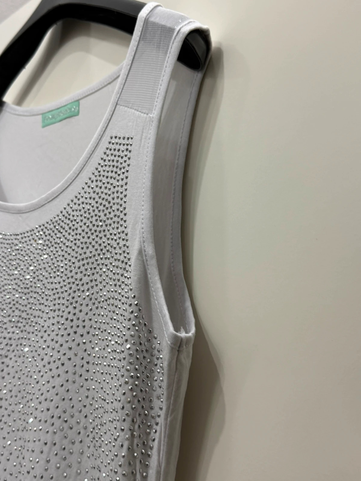 Weißes Strass Longtop – taille XL / 42 / 14 2