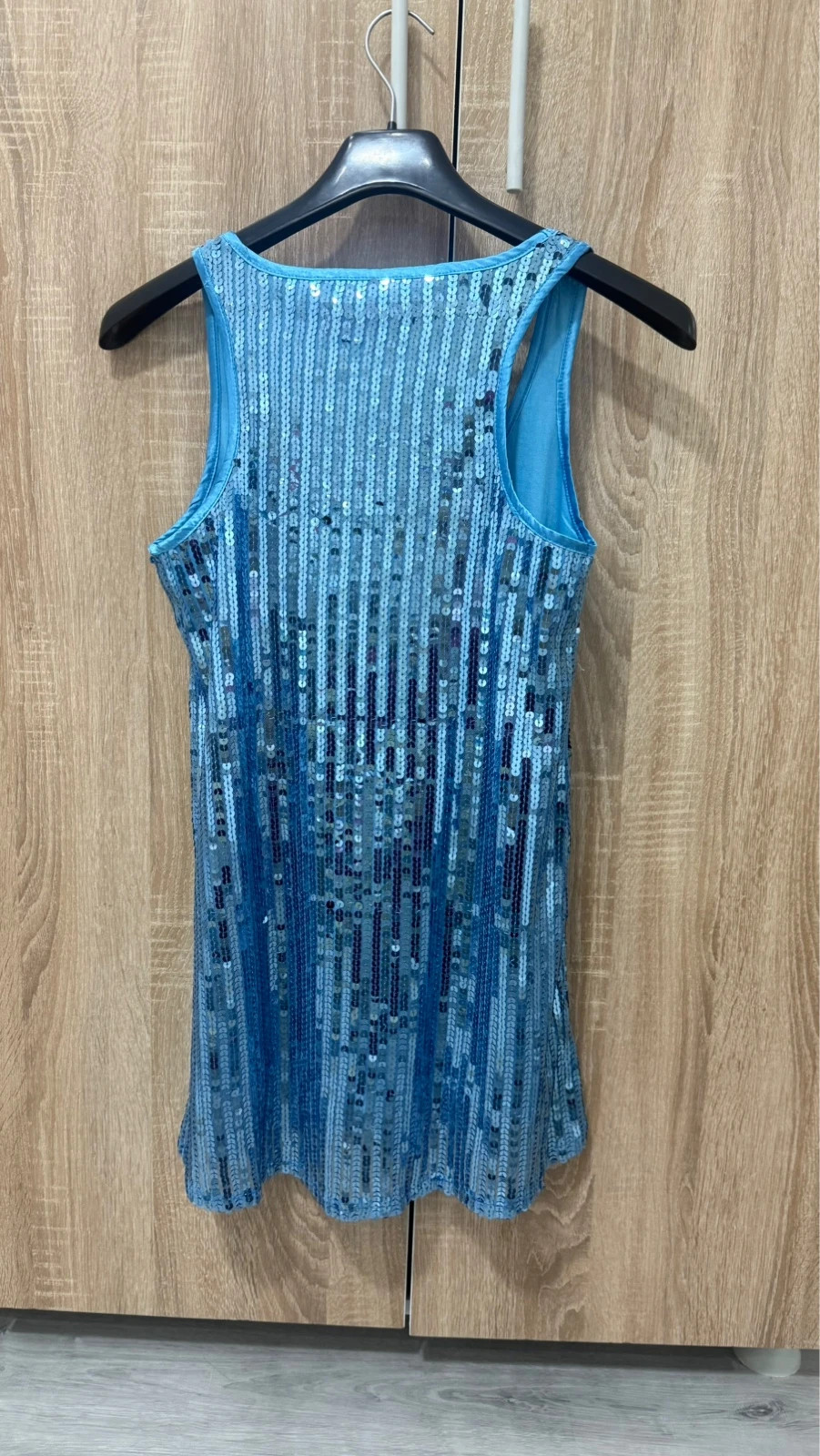 Chic Unique blaues Paillettenkleid Partykleid – chic unique – taille M / 38 / 10 5