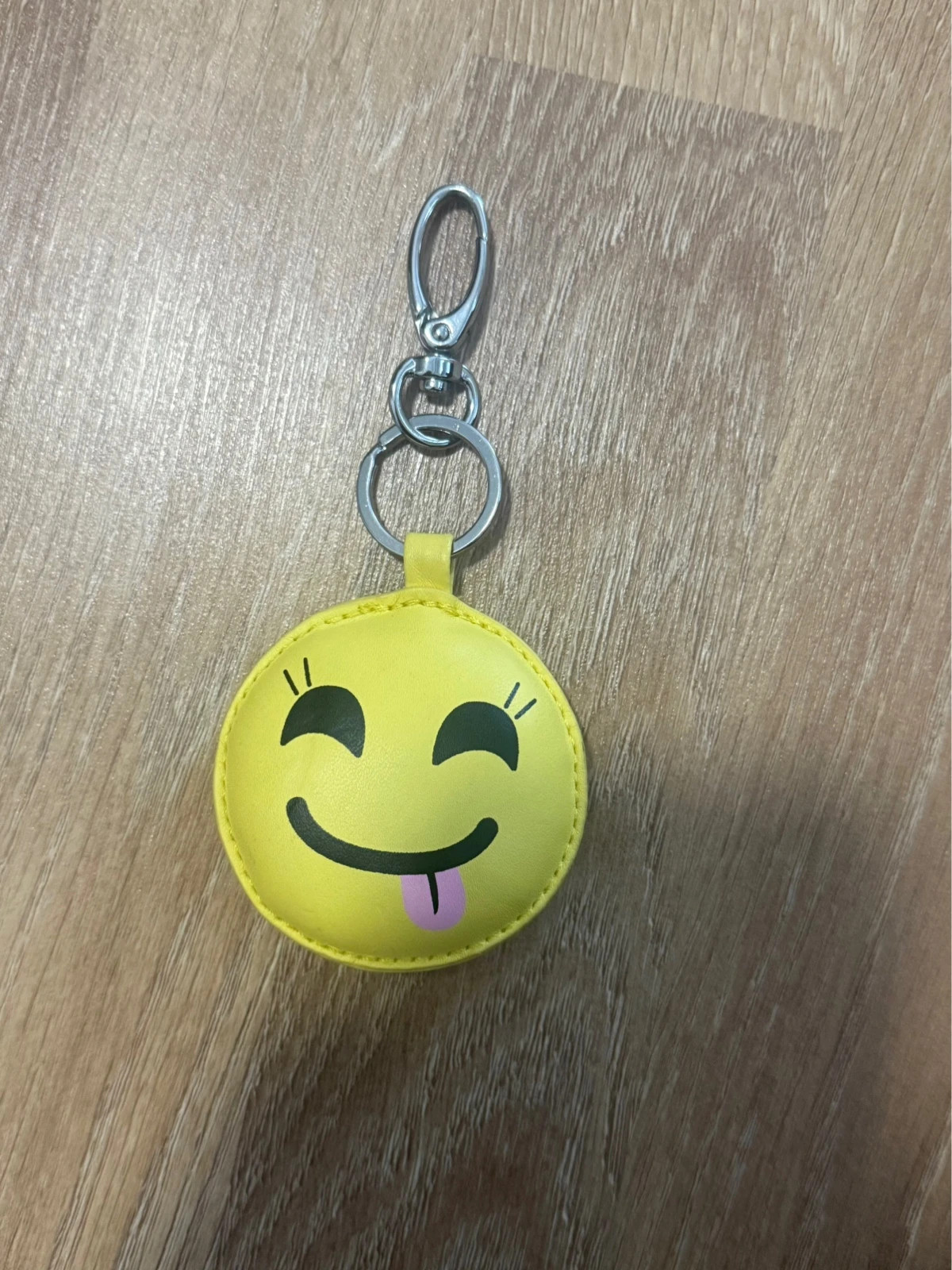 Emoji Schlüsselmäppchen Gelb mit Karabiner