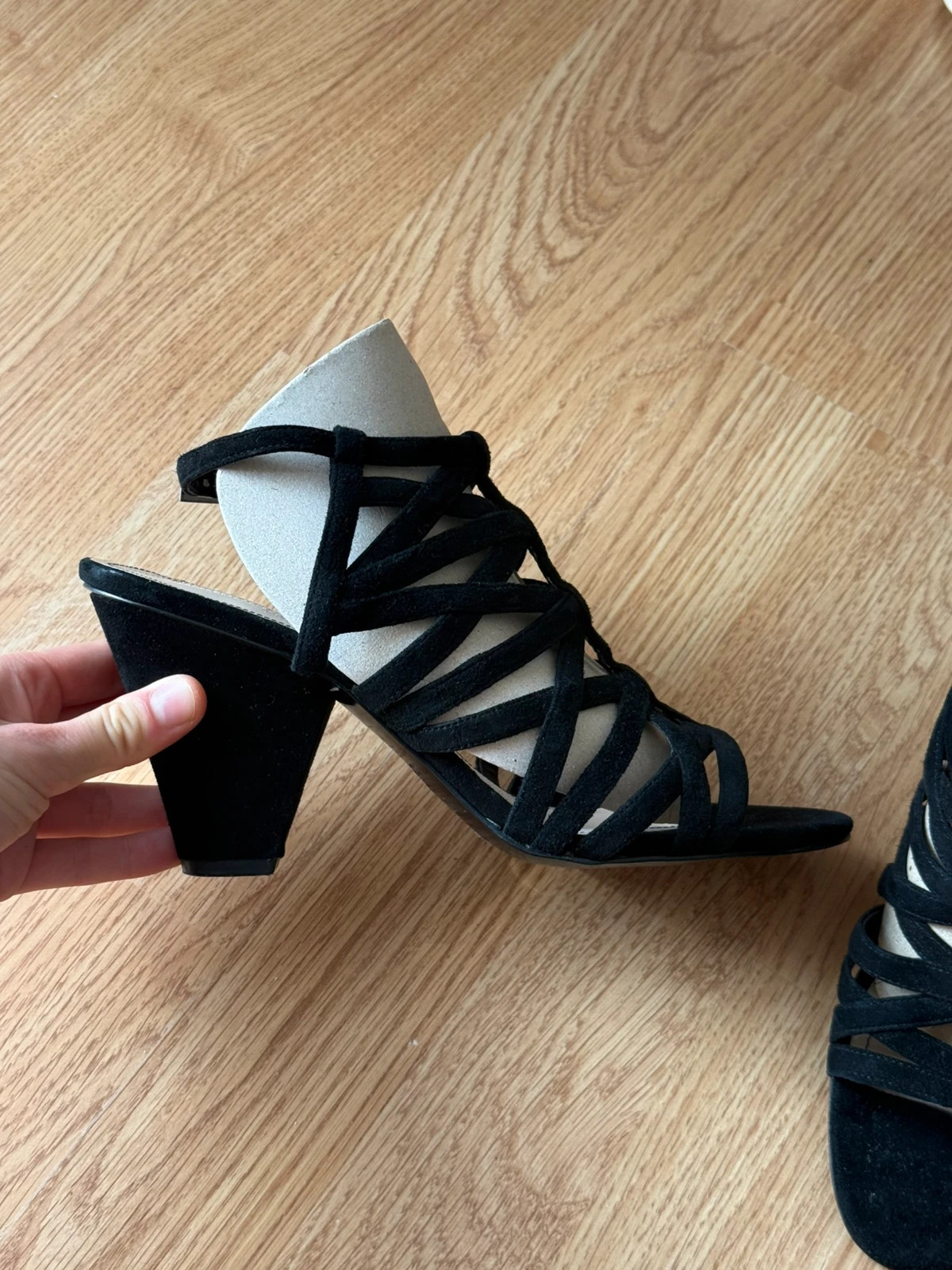 Zara schwarze Riemchen-Sandaletten mit Absatz – Zara – taille 39 2