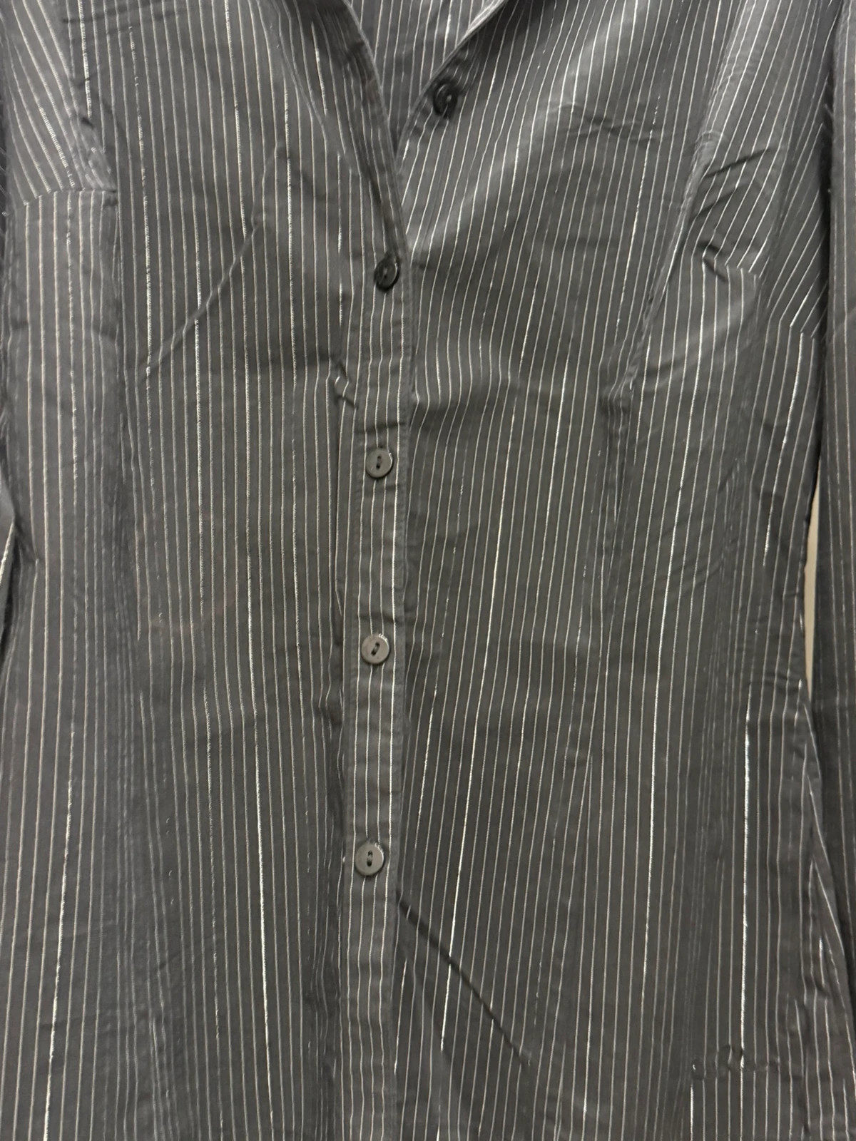 s.Oliver schwarze Nadelstreifen-Bluse – s.Oliver – taille XL / 42 / 14 4