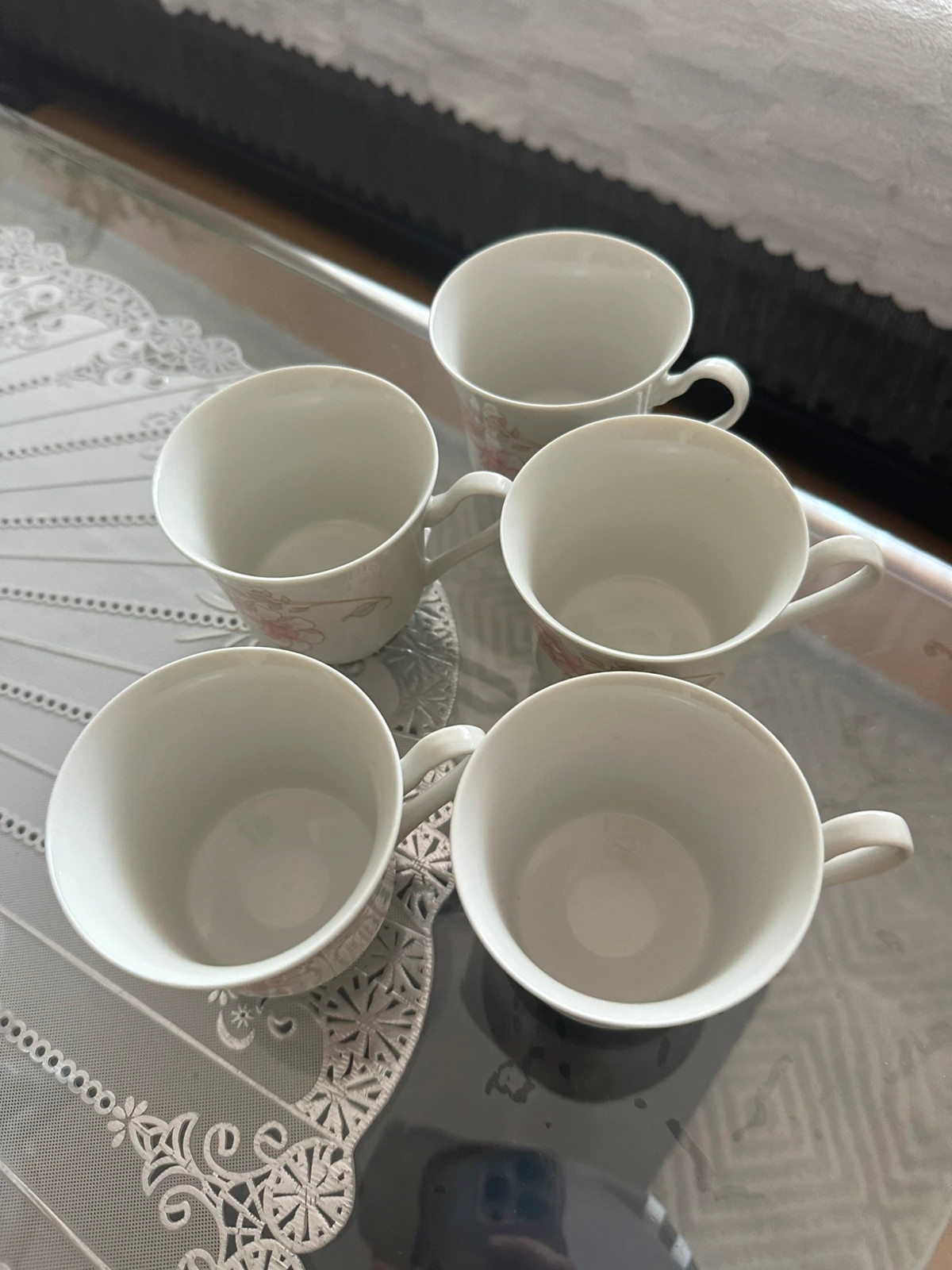 5 Kaffeetassen mit 5 Untertassen – Chine 3