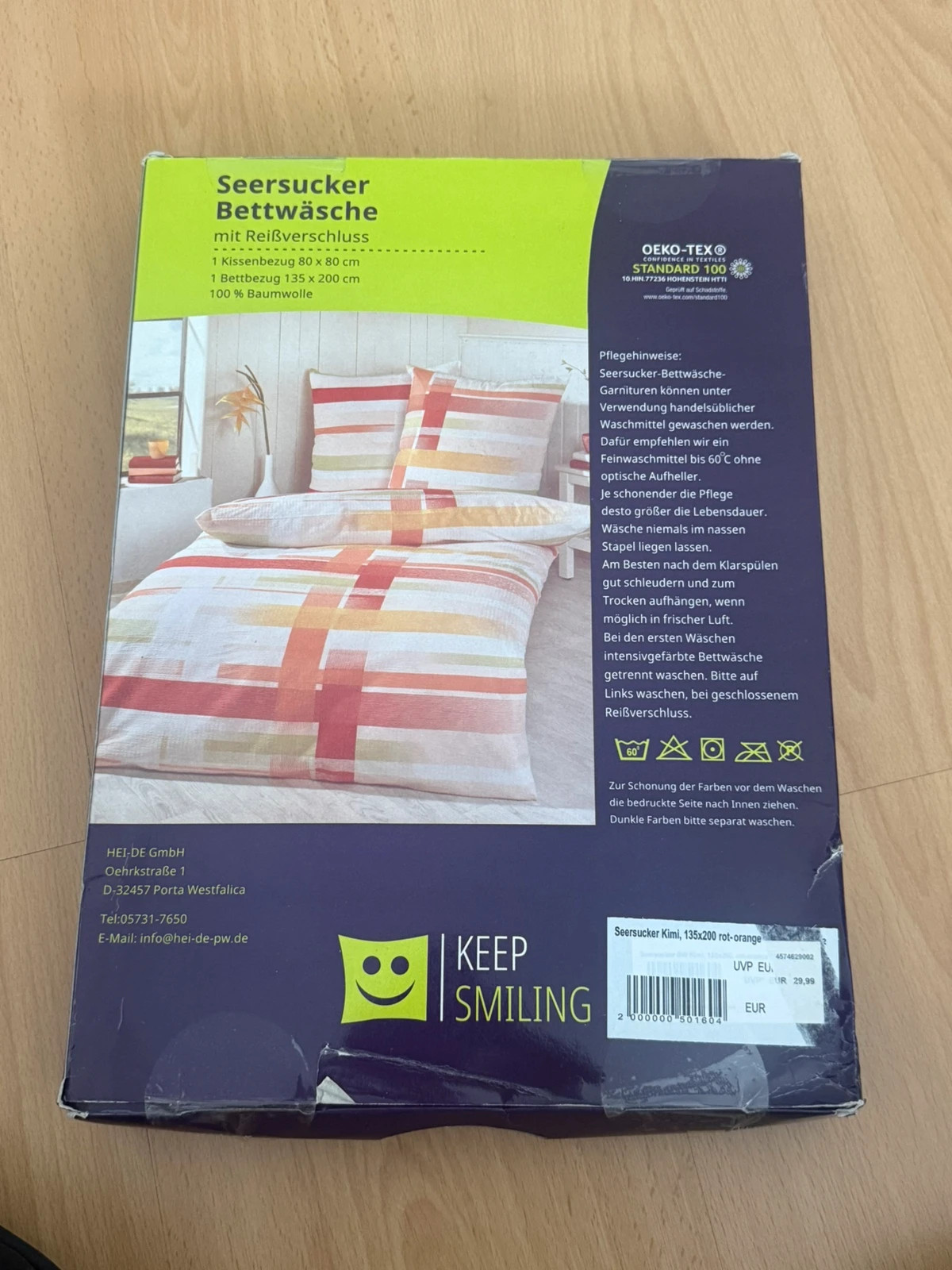 Neue Seersucker Bettwäsche – Seersucker – taille Simple (135-150 cm x 200-220 cm) 2