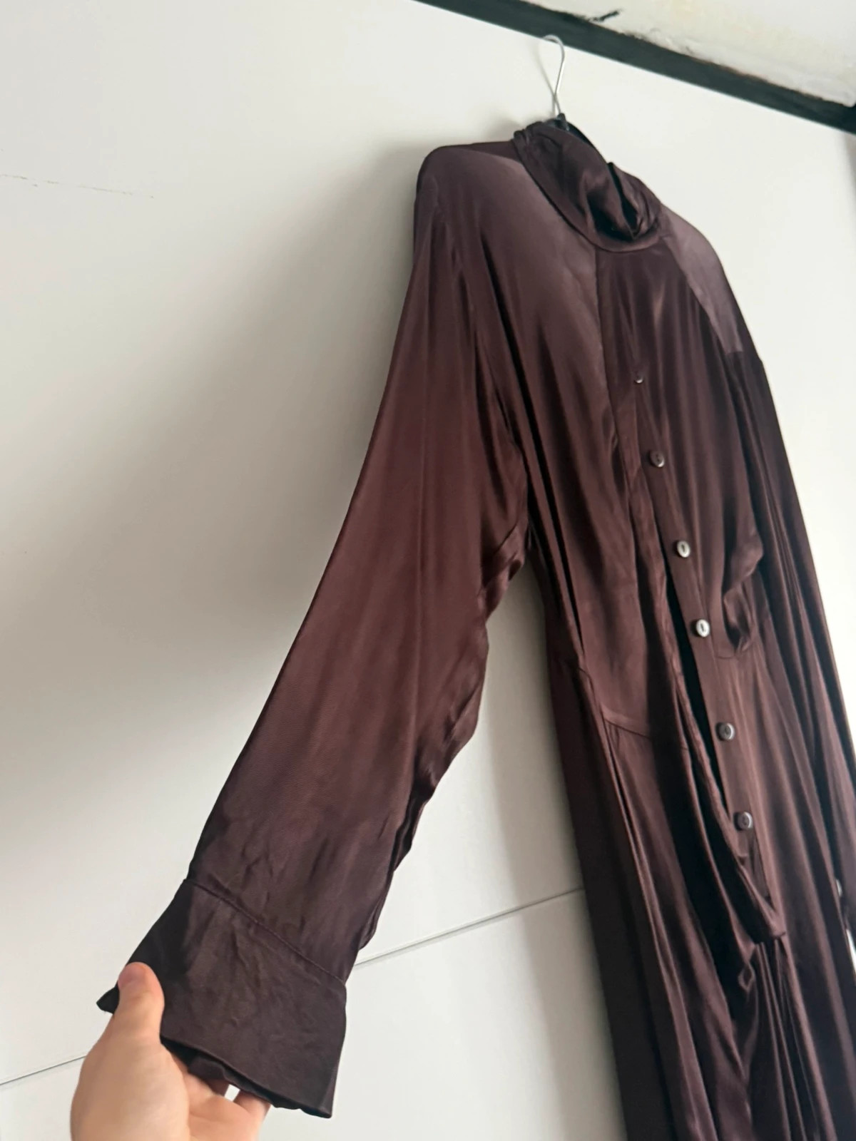 NA-KD Maxikleid Satin Braun – NA-KD – taille XS / 34 / 6 2