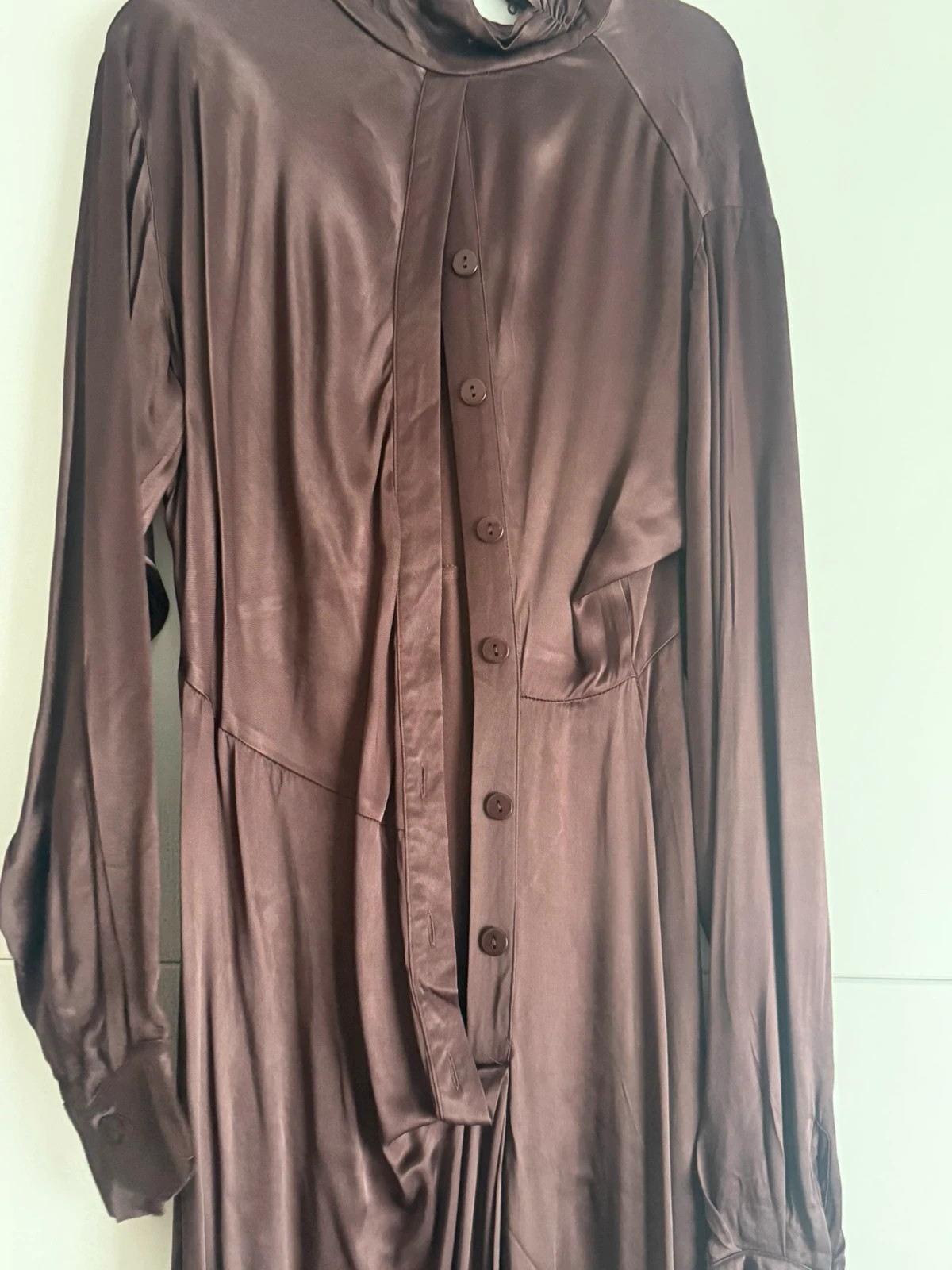 NA-KD Maxikleid Satin Braun – NA-KD – taille XS / 34 / 6 3