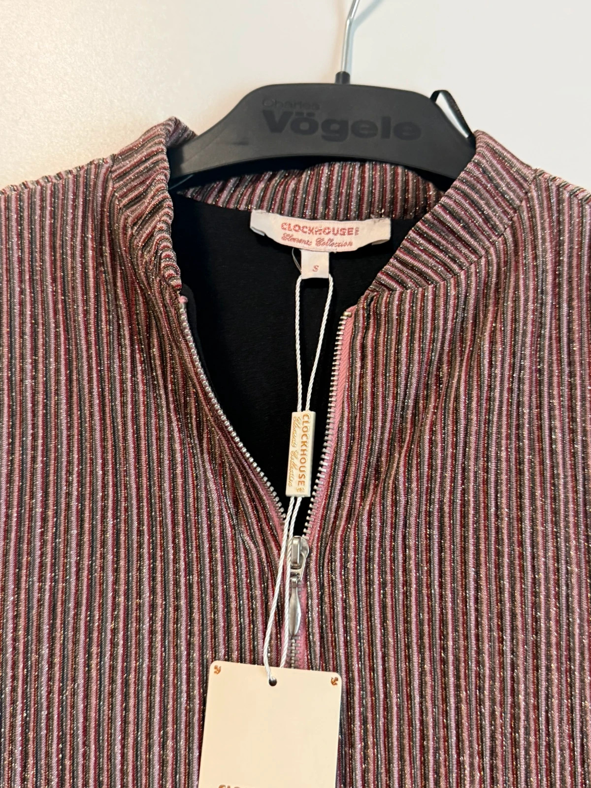 Clockhouse by C&A Glitzer Bomberjacke Rosa – Clockhouse – taille S / 36 / 8 3