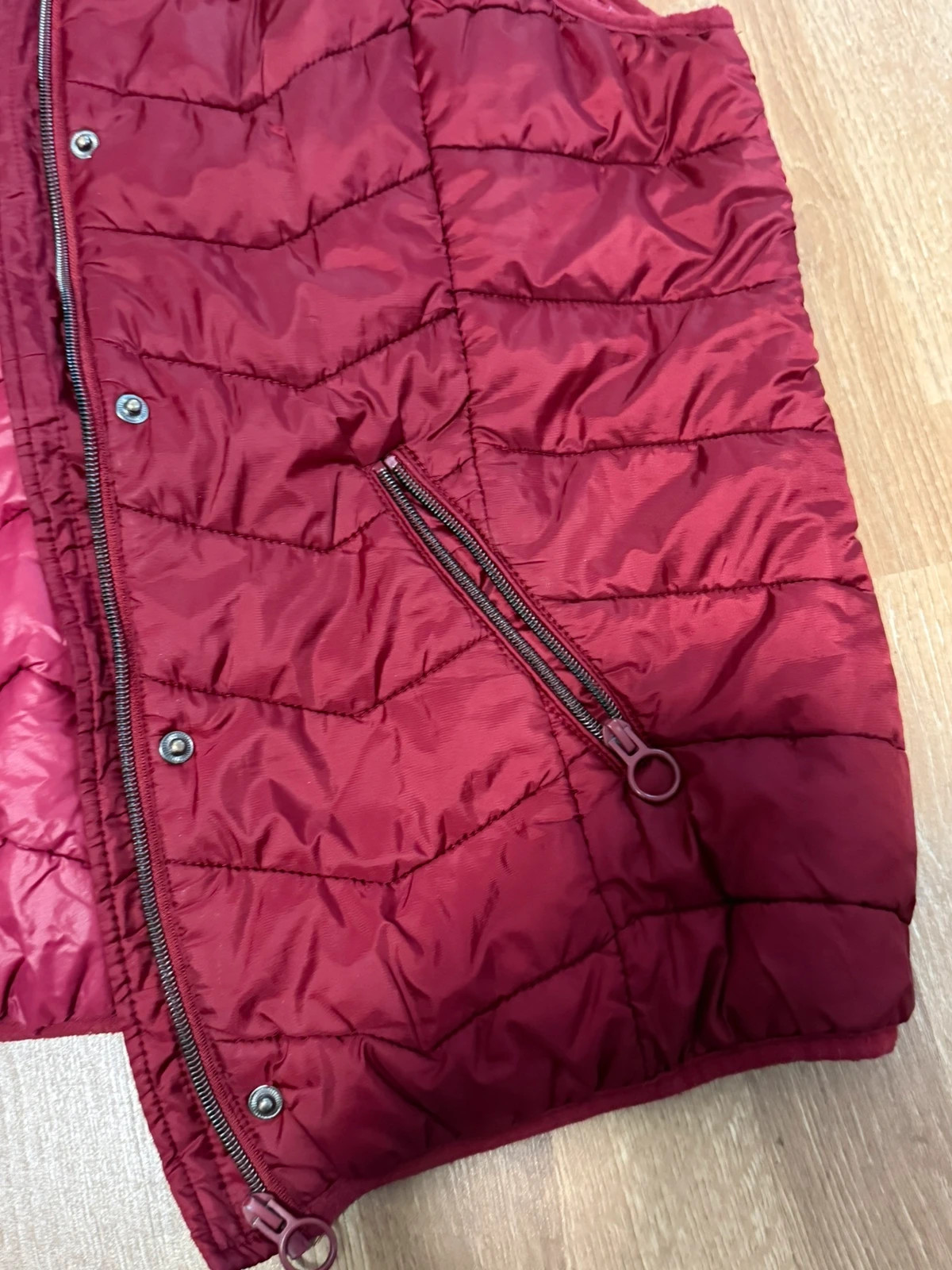 Bordeauxrote Steppweste von Multiply – Multiply – taille XXL / 44 / 16 2