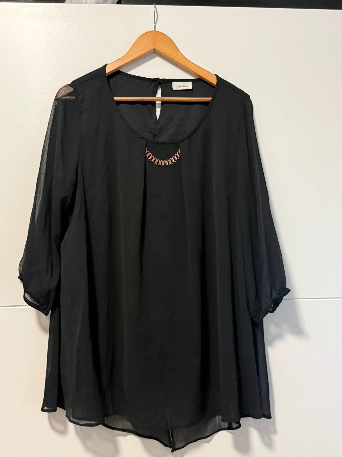 Canda by C&A schwarze Chiffonbluse