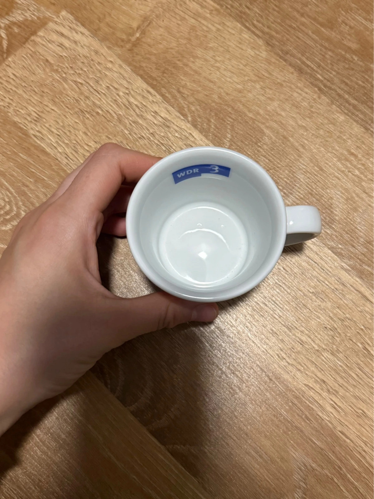 WDR 3 Porzellan-Espressotasse mit Untertasse „Freude, Feuer, Forte.“ 2