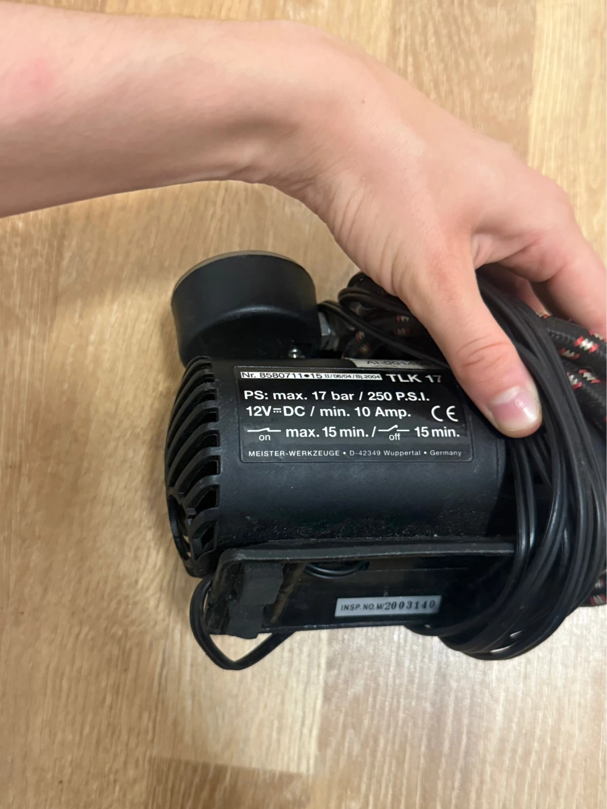 Top Craft TLK 17 12V Auto-Luftkompressor / Reifenkompressor 5