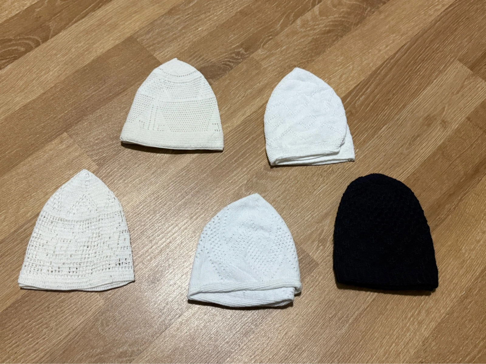 5 Gebetsmützen / Kufi / Takke – taille Taille unique