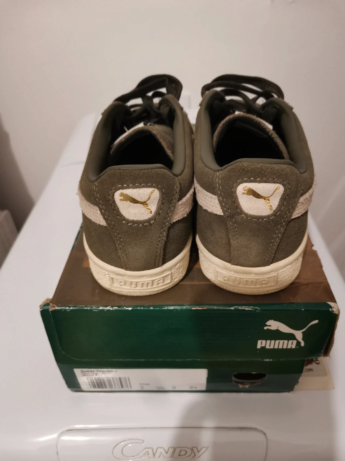 Basket puma Suède neuve kaki et blanche – Puma – taille 38 3
