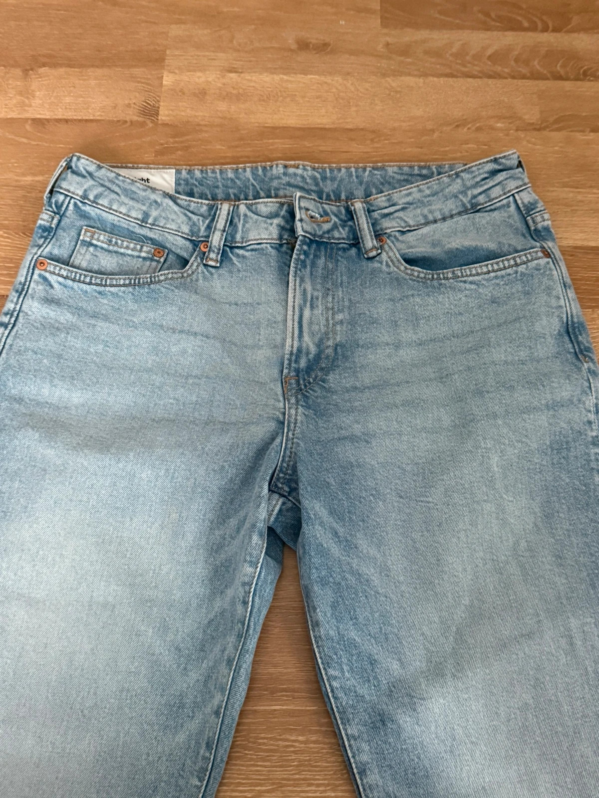 H&M Straight Regular Fit Jeans Hellblau – H&M – taille Autre 3