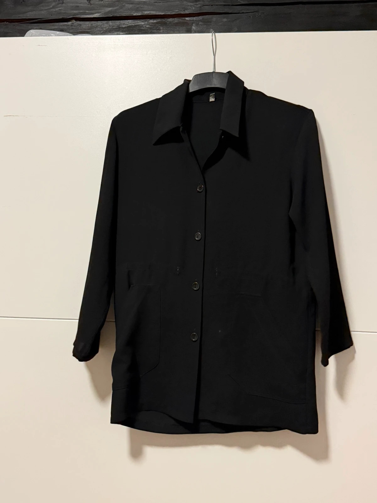 Schwarze elegante Bluse/Tunika – taille S / 36 / 8
