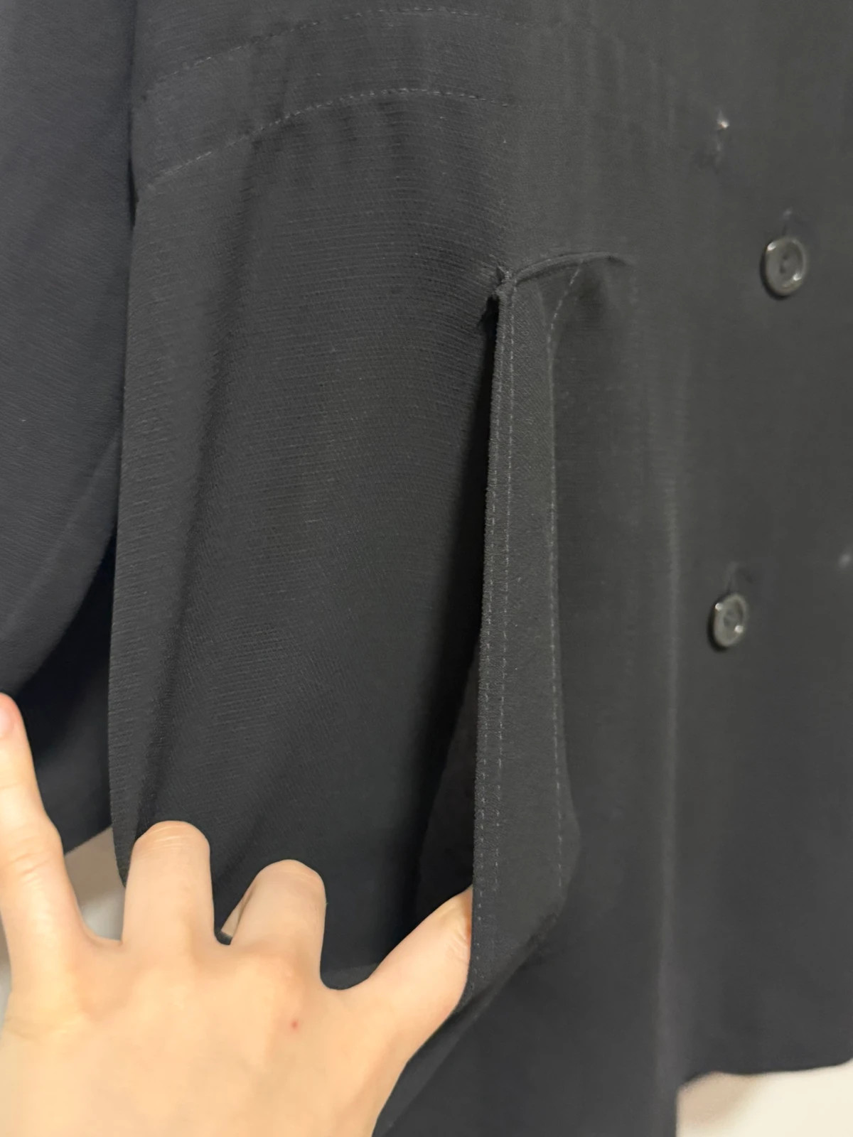 Schwarze elegante Bluse/Tunika – taille S / 36 / 8 2