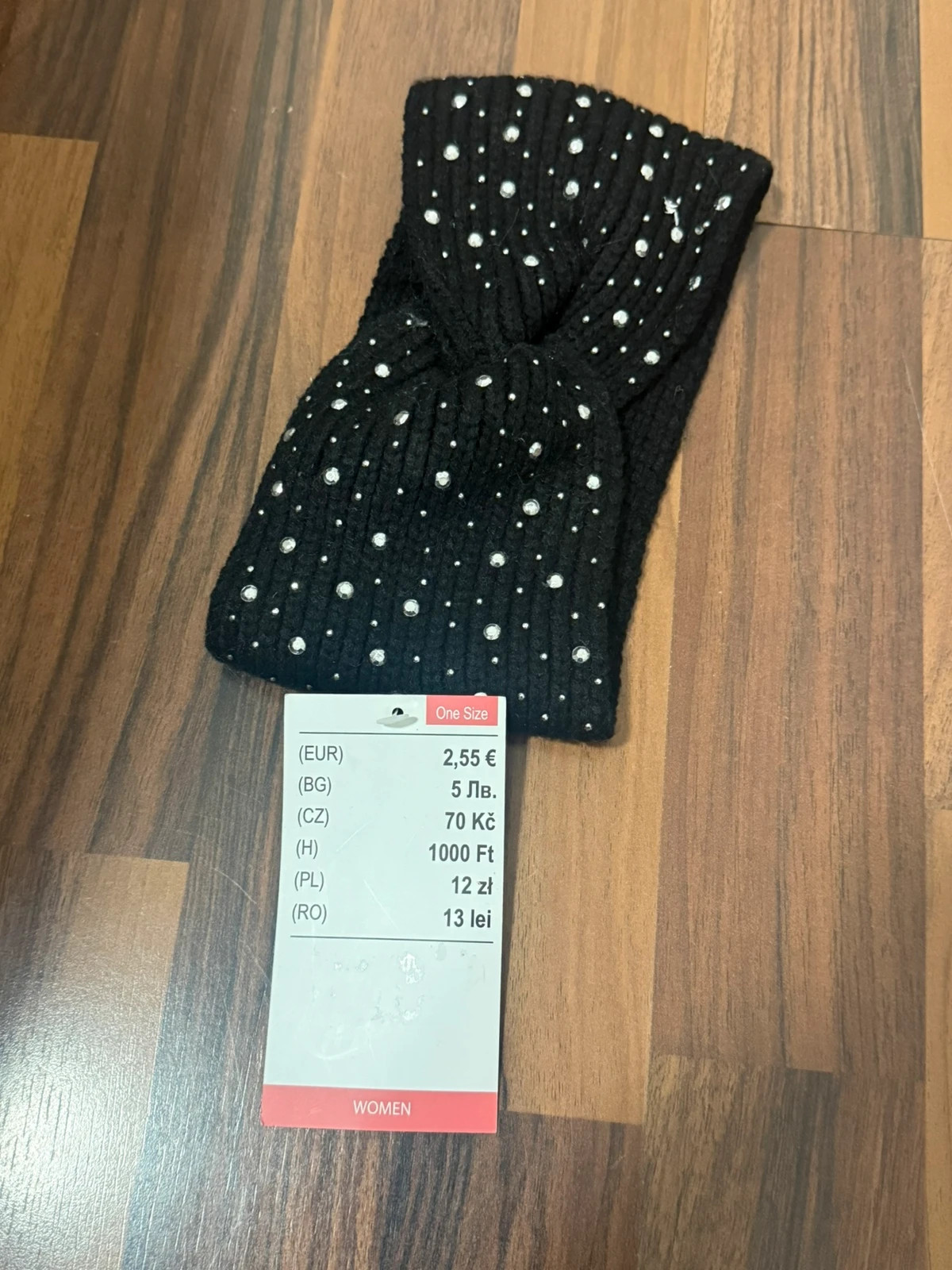 Schwarzes Glitzer-Top / Bandeau mit Strasssteinen – taille Taille unique